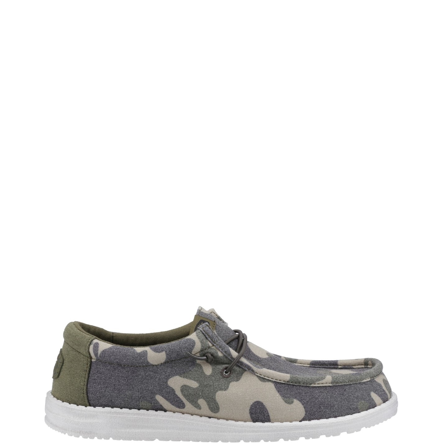 Baskets HEYDUDE Wally Washed Camo Pour Hommes - Mocassins Confortables Semelle Flexible - Lavables En Machine
