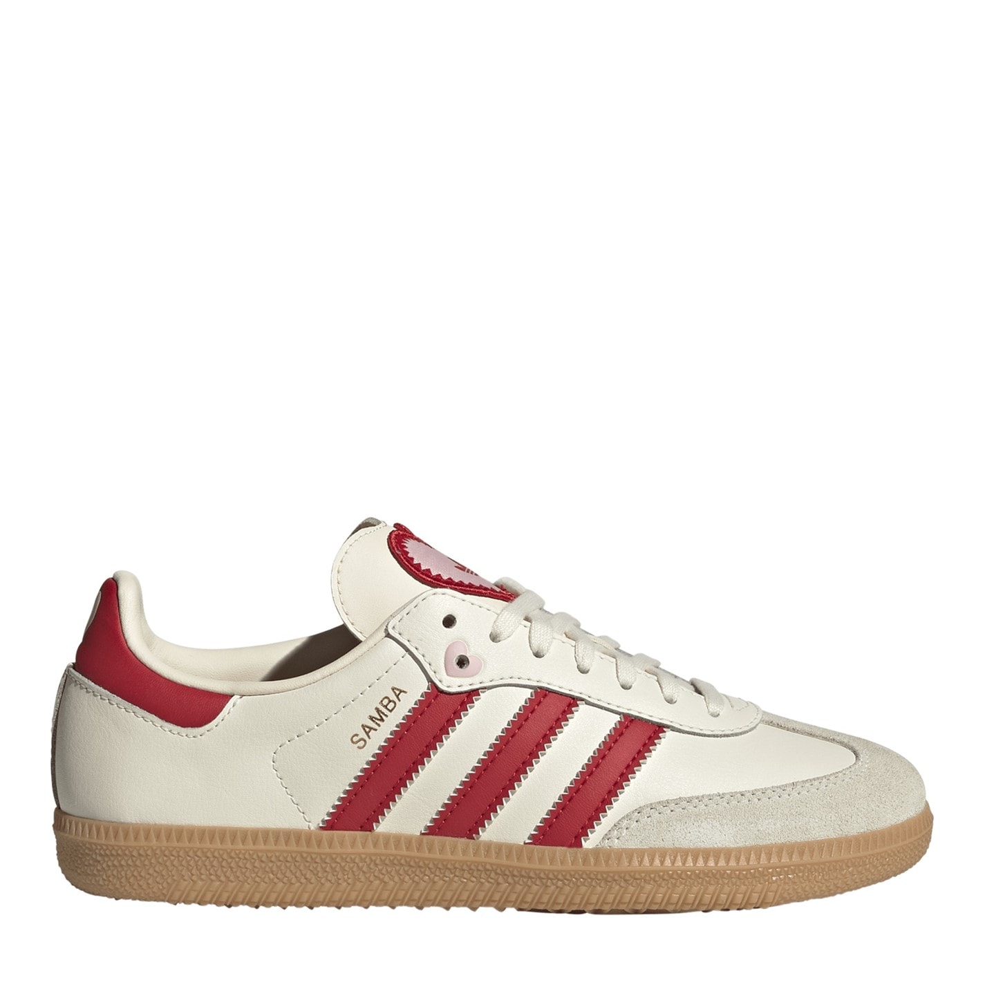 ADIDAS ORIGINALS | Kids' Samba OG Val Samba Low-Top Trainers | Cream/Red |  SportsDirect.com