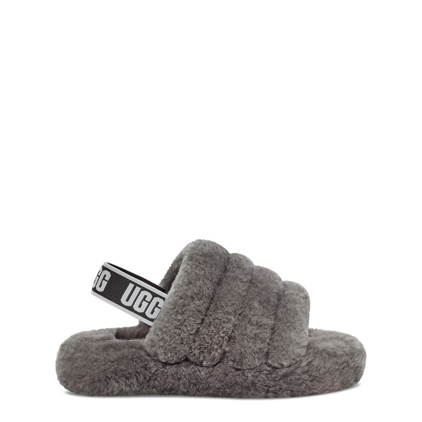 Ugg | Fluff Yeah Slides | Charcoal Chrc | SportsDirect.com