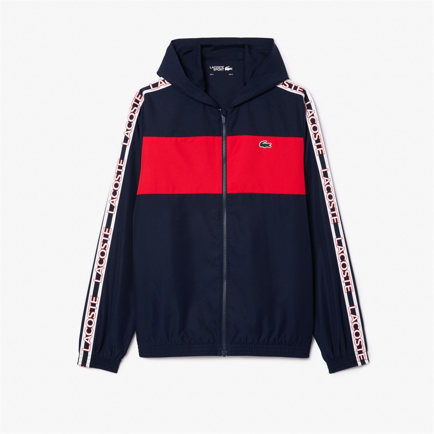 Lacoste Colour Block Logo Stripe Tennis Jacket | SportsDirect.com USA