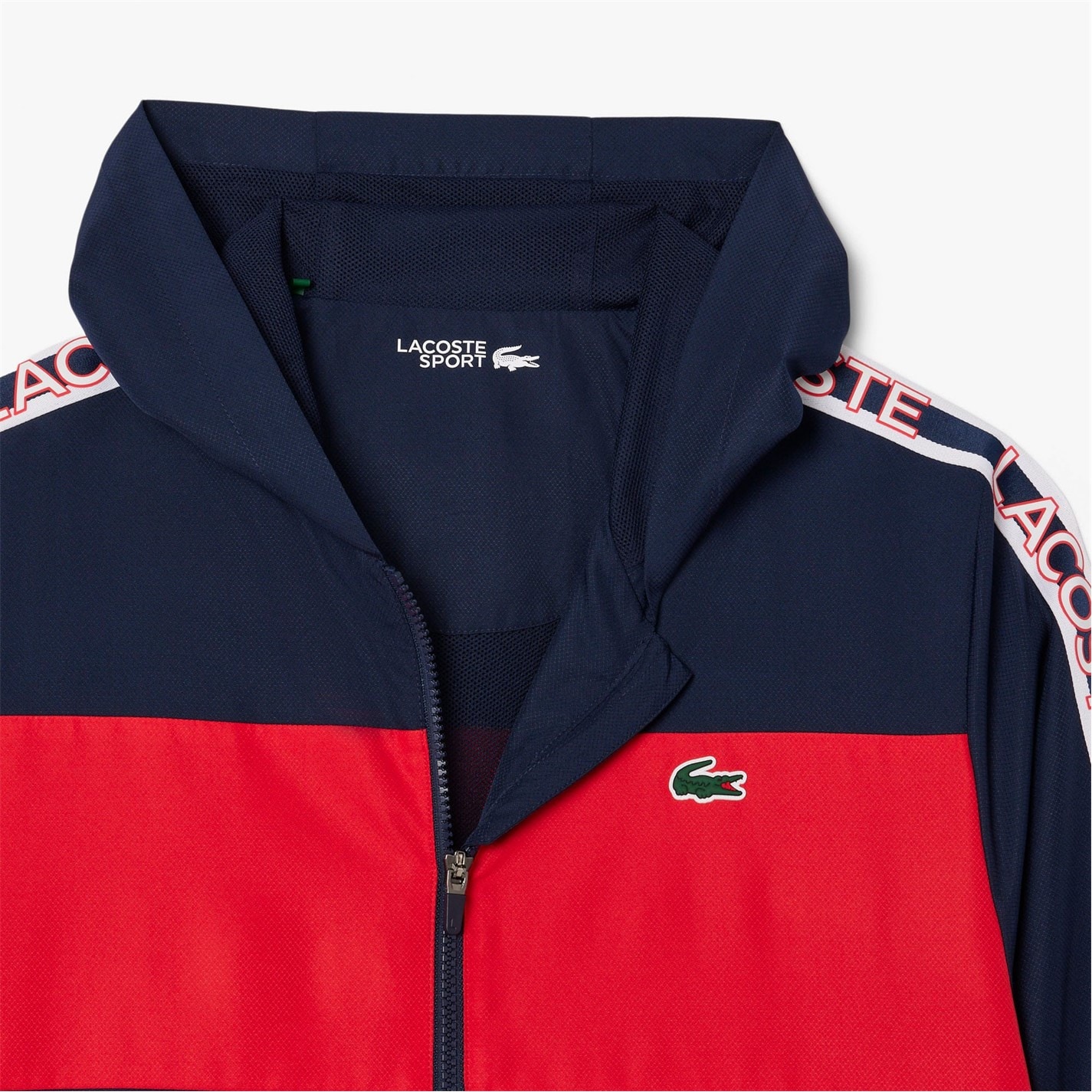 Lacoste Colour Block Logo Stripe Tennis Jacket | SportsDirect.com USA