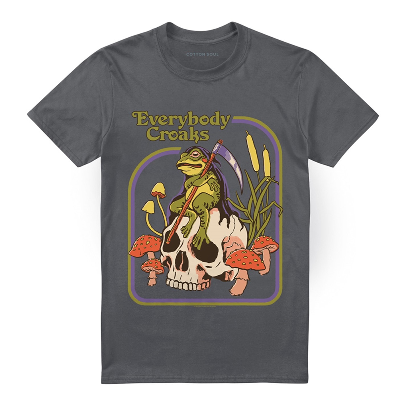 Steven Rhodes Cropp Steven Rhodes | Steven Rhodes Everybody Croaks T-Shirt Charcoal ...