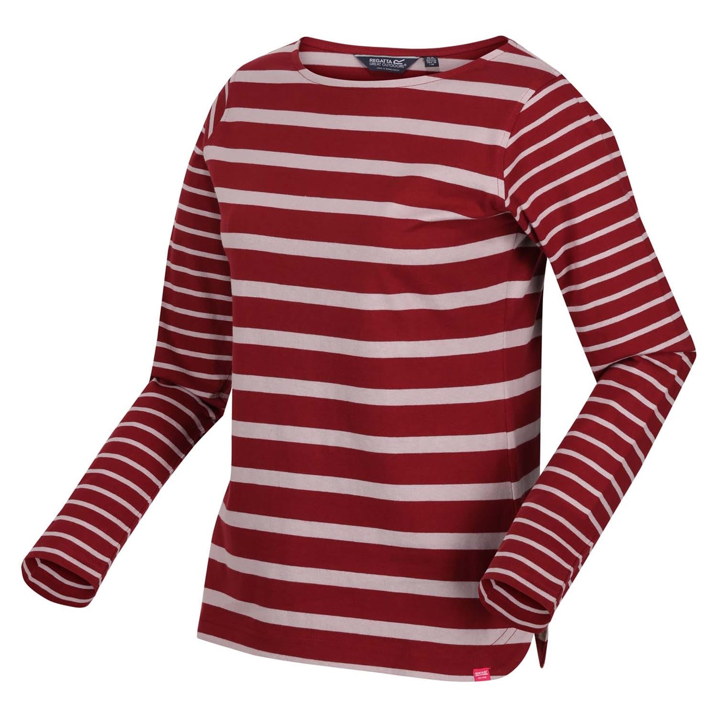 T-Shirt Donna Regatta Farida A Righe In Cotone Coolweave - Morbida, Fresca, Con Orlo Curvo, Perfetta Per L'Estate