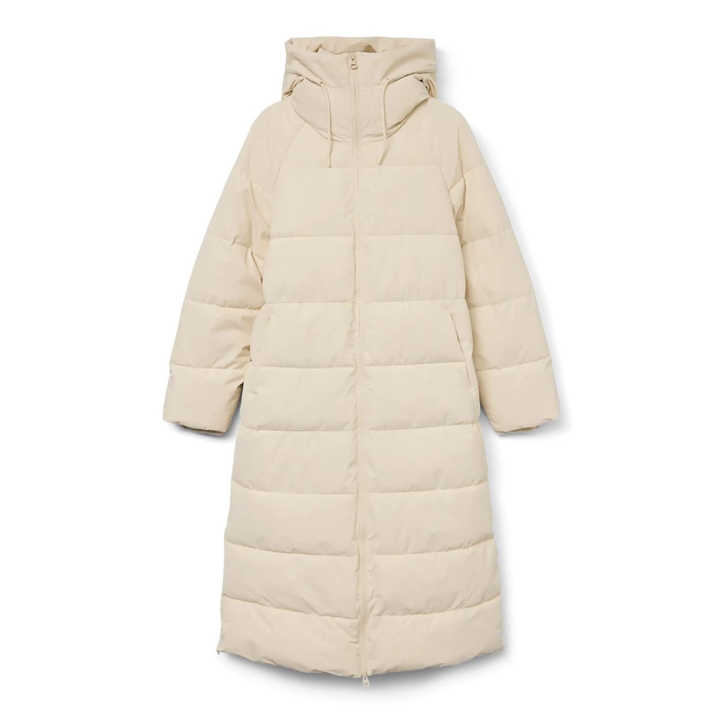 Vero Moda | Elanor Laurie Long Padded Coat | Oatmeal