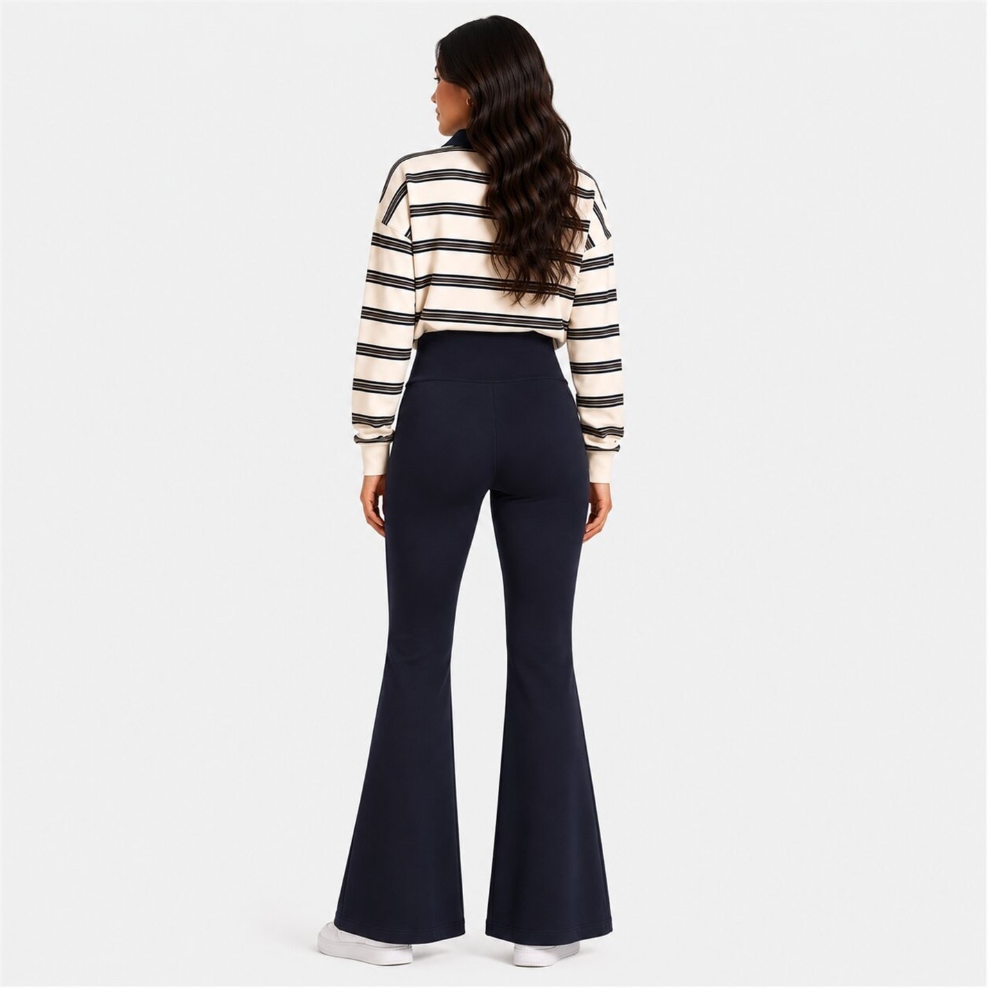 I Saw It First | Flared Jersey Trousers | Navy | SportsDirect.com