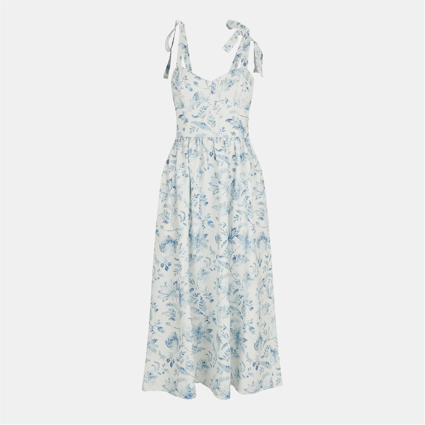 French Connection | Women's Serenity A Line Dress | Cream/Blue | SportsDirect.com French Connection | Women's Serenity A Line Dress | Cream/Blue | SportsDirect.com