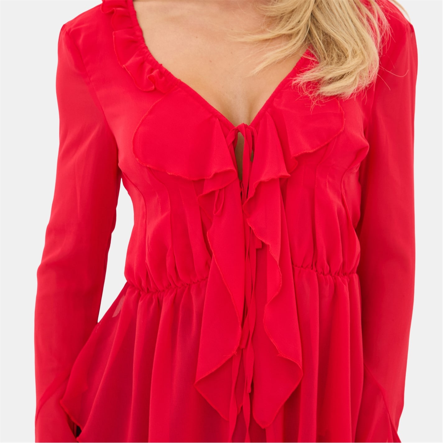I Saw It First | Ruffle Top | Red | SportsDirect.com