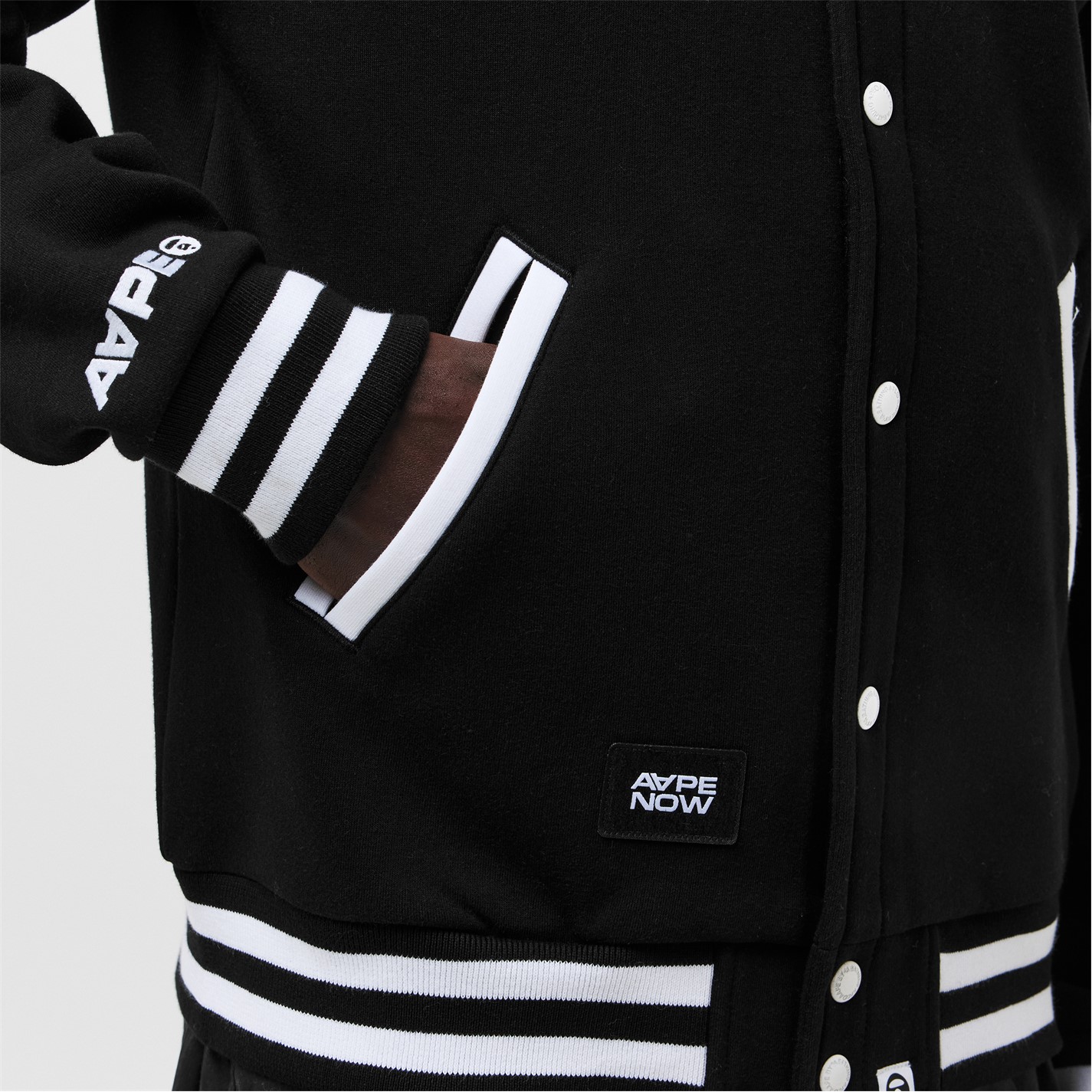 AAPE | Men's Now Varsity Jacket | Black | SportsDirect.com