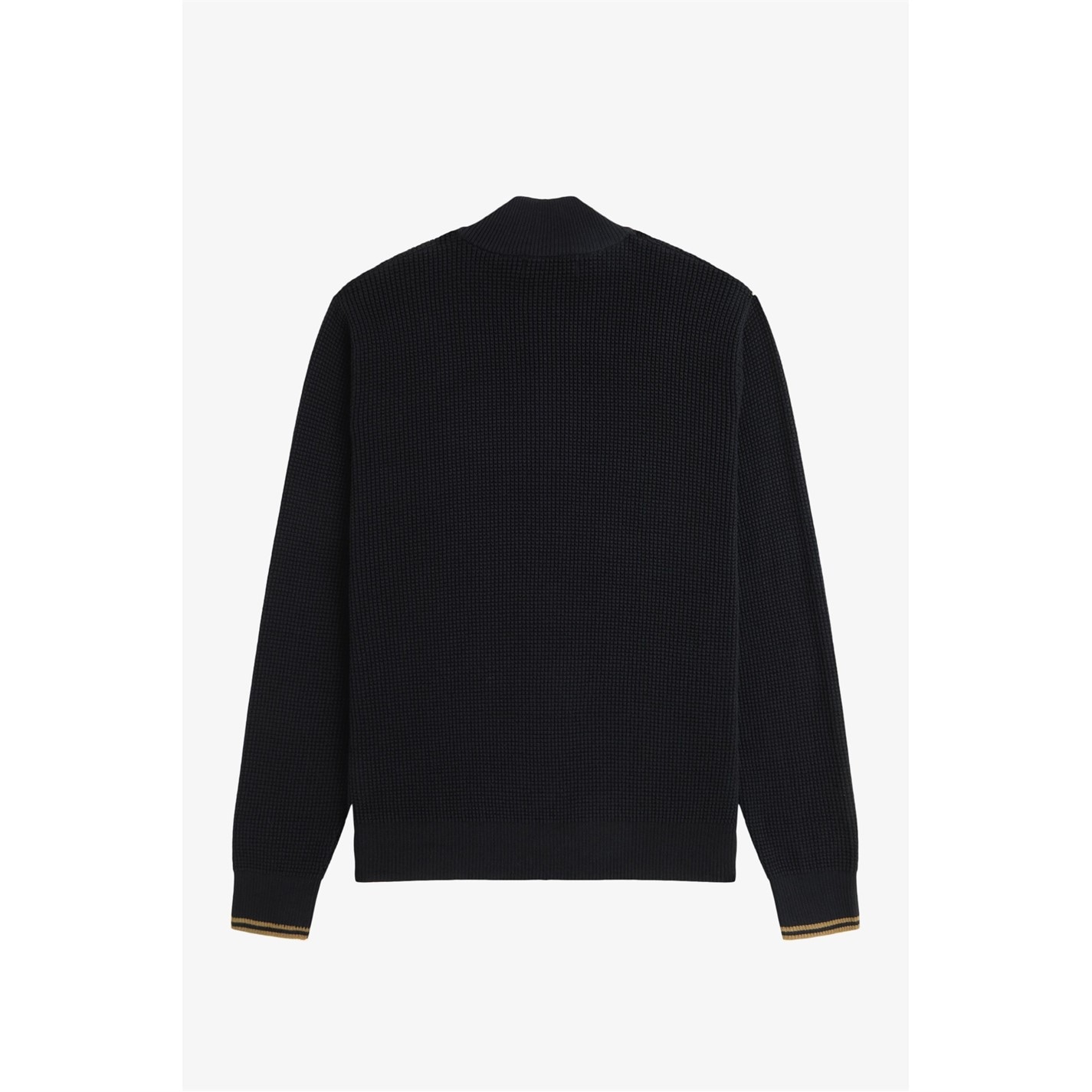 Fred Perry | Waffle Stitch Half Zip Jumper | Black 102