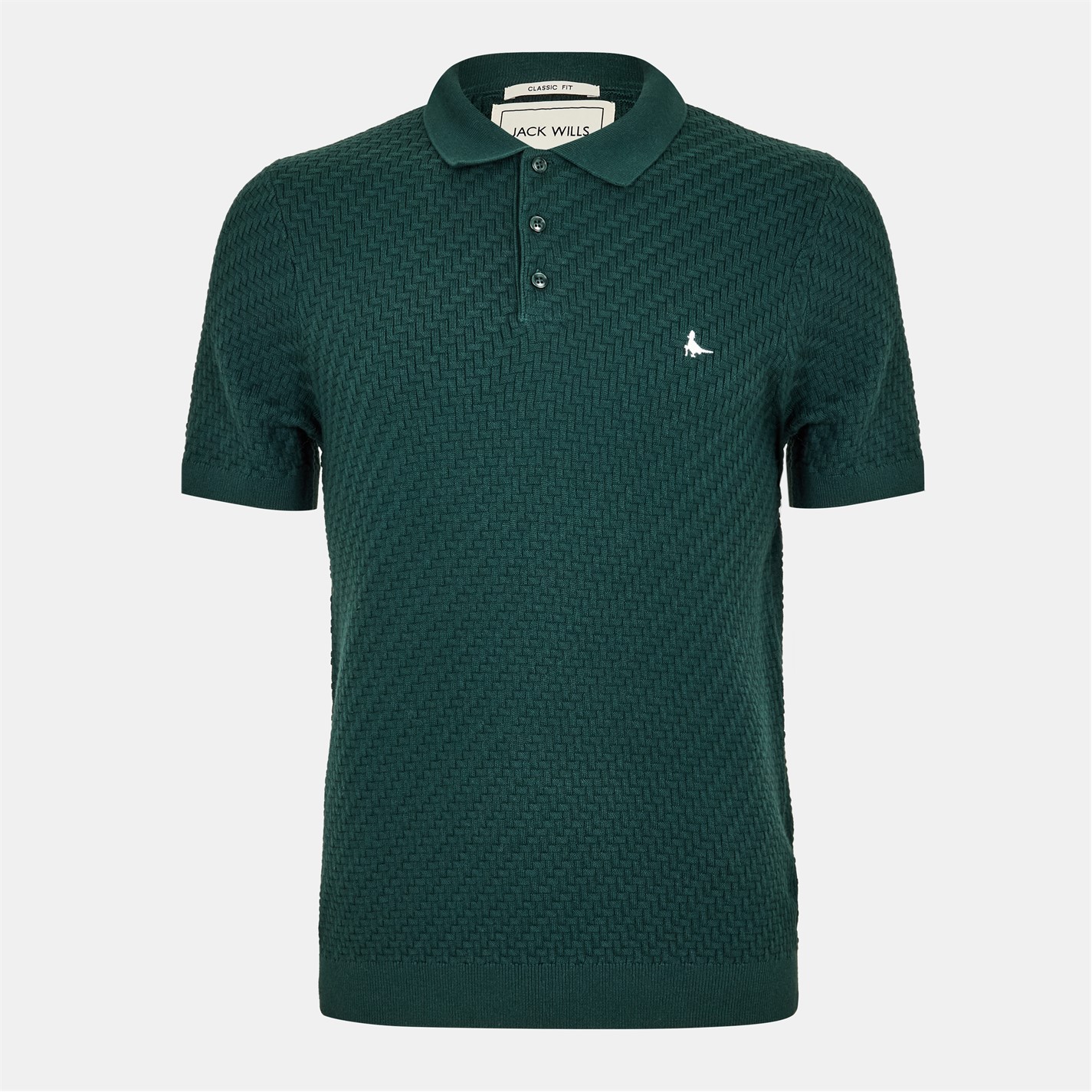 Jack Wills | Short Sleeve Knit Polo Men | Evergreen | SportsDirect.com