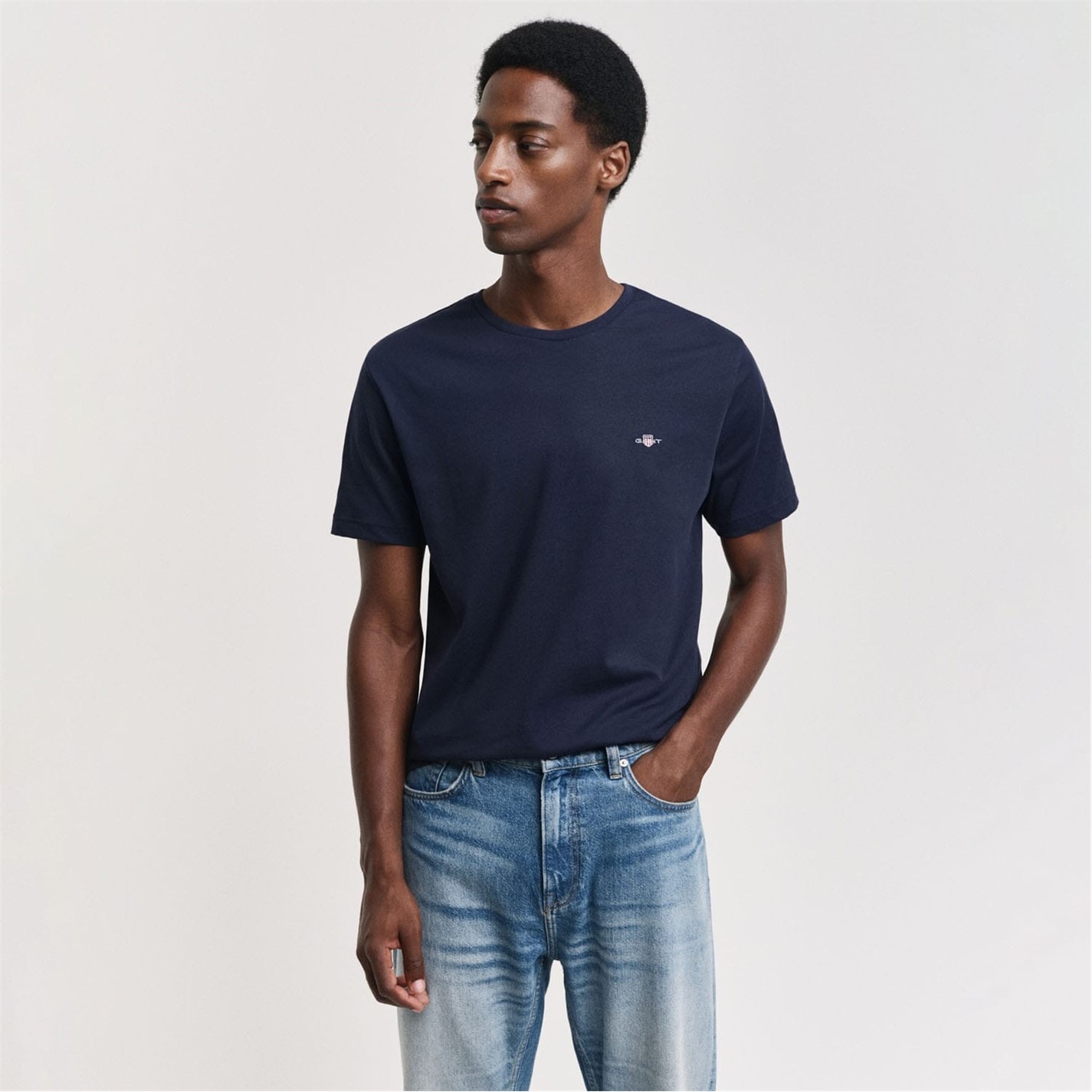 T-shirt GANT Homme - Manches Courtes - Blanc - Archive Shield - Taille M - Petit Défaut