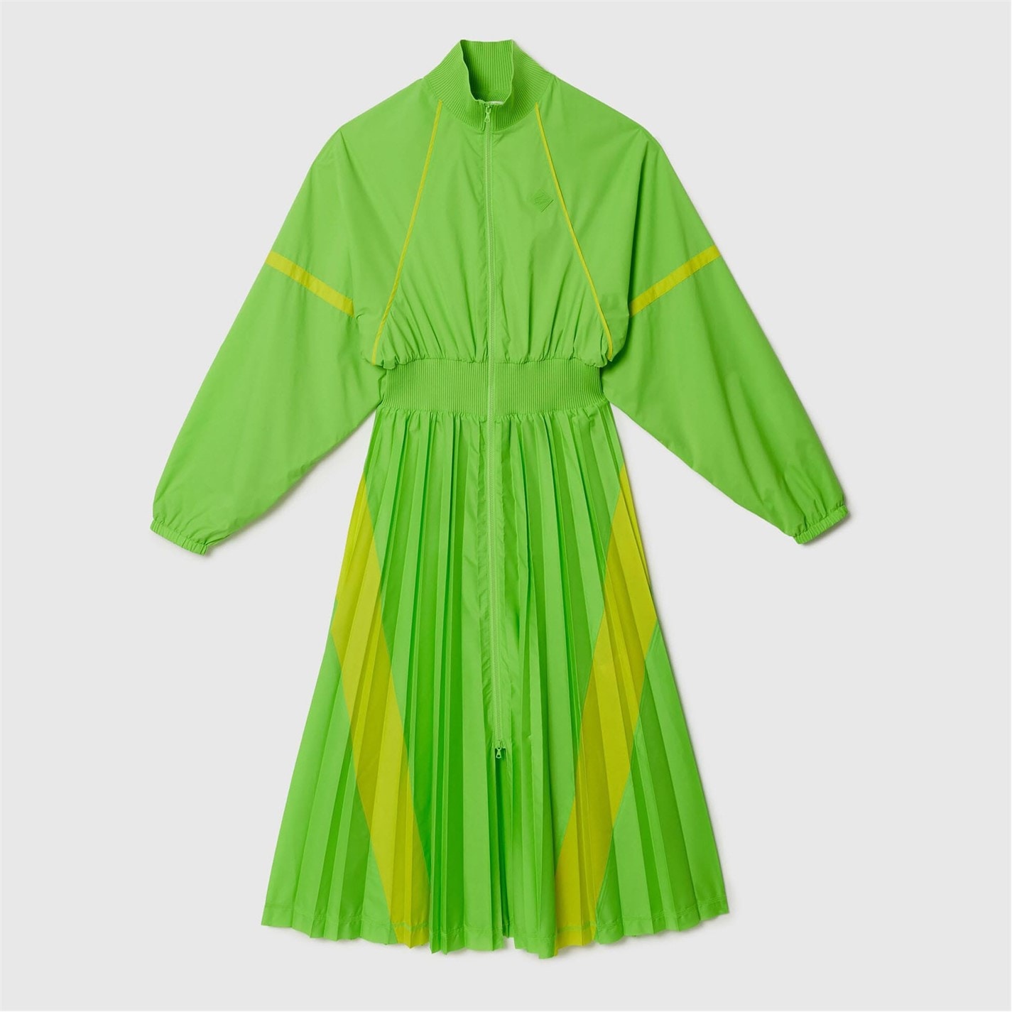 lacoste green dress Pleated Colour-Block Sweatshirt pink lacoste dress