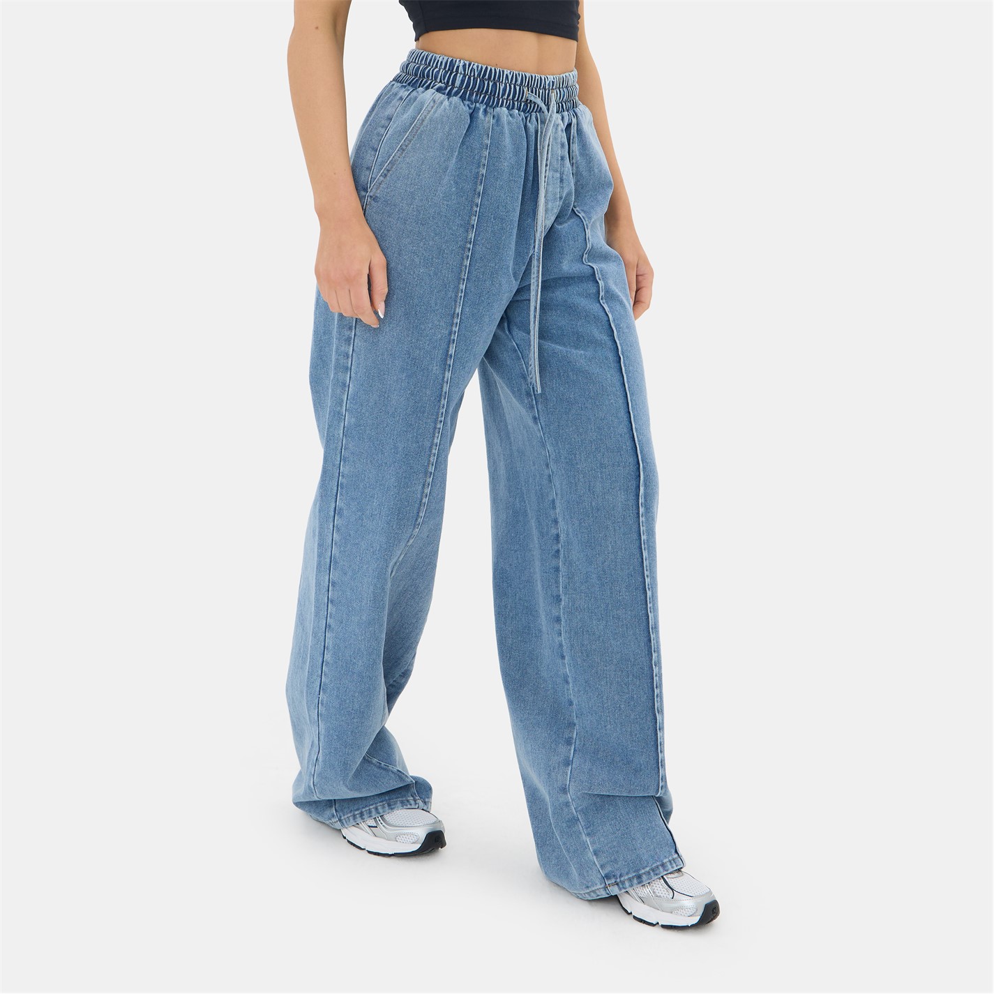 I Saw It First Pintuck Denim Jogger | SportsDirect.com USA