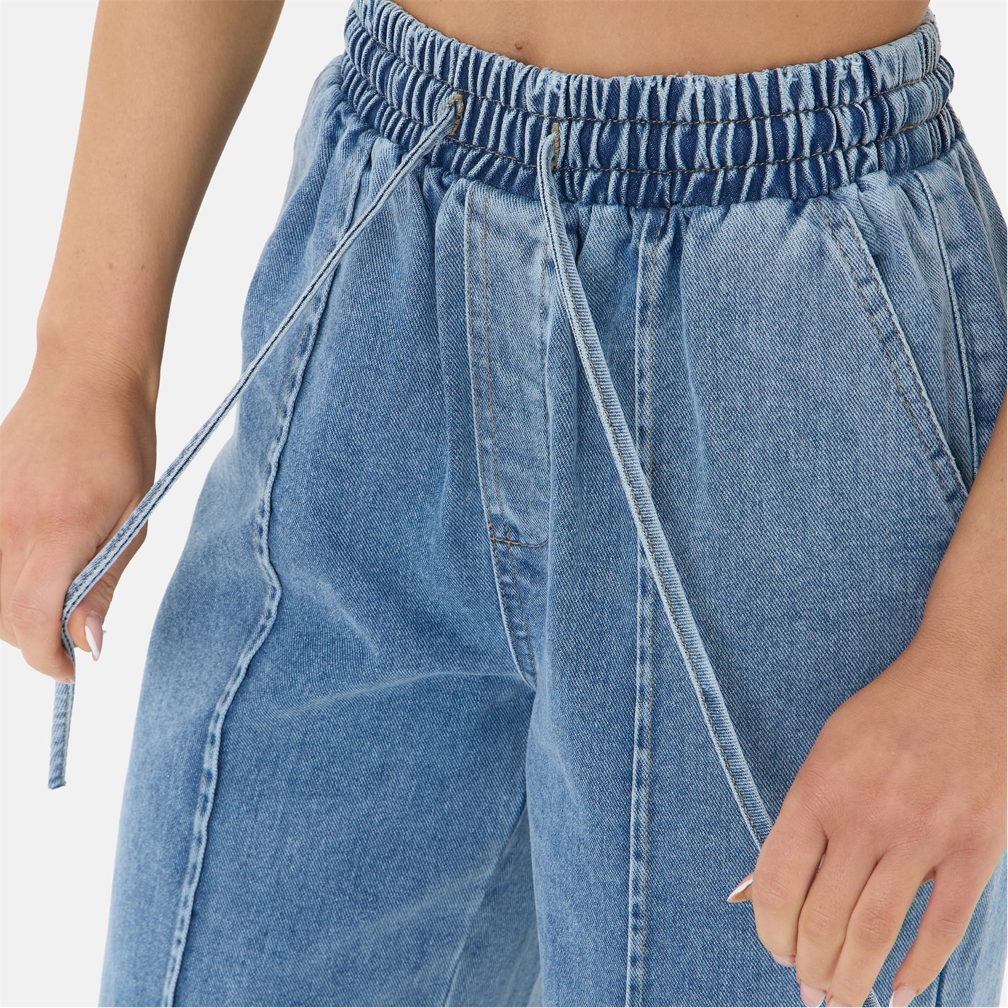 I Saw It First Pintuck Denim Jogger | SportsDirect.com USA