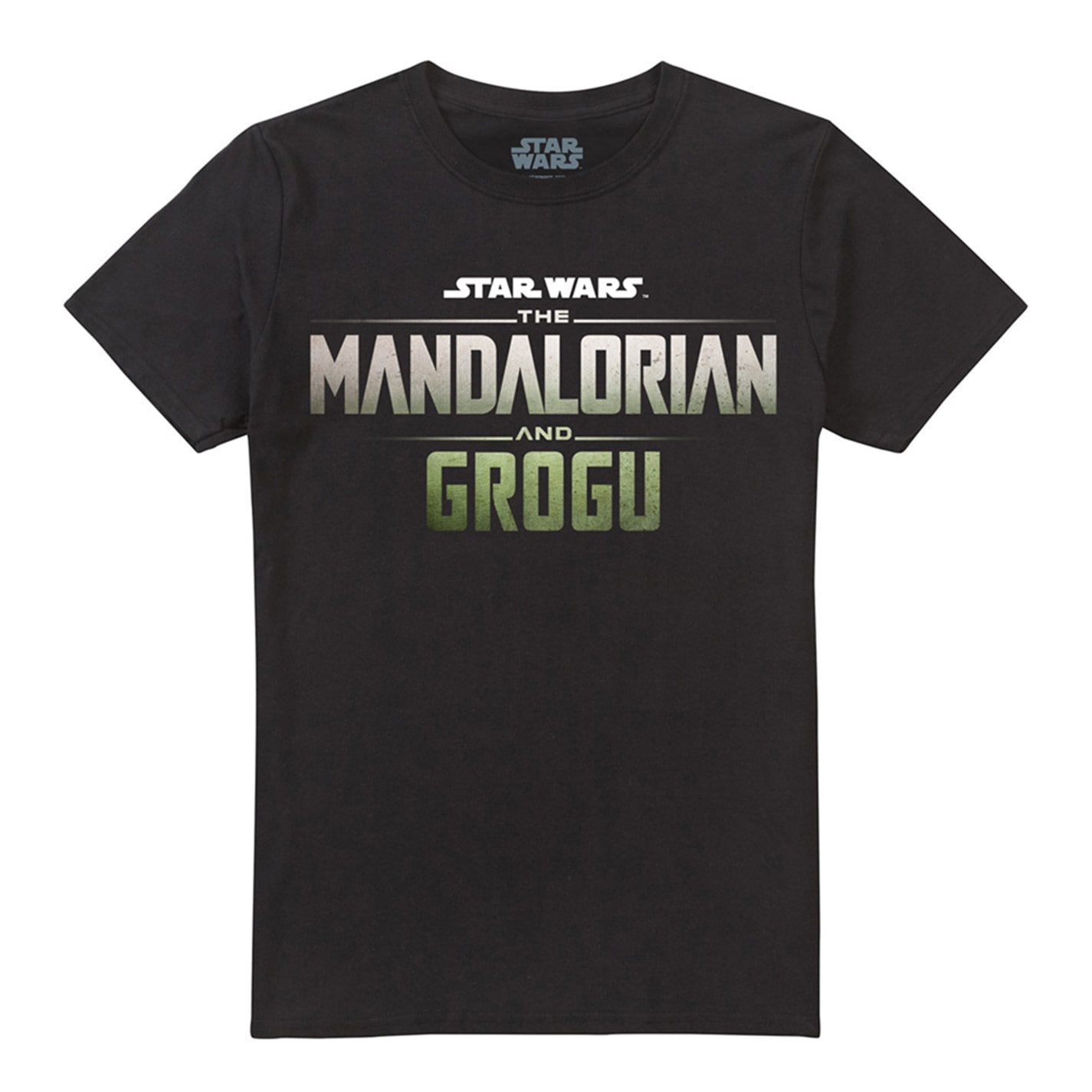 Star Wars | The Mandalorian Grogu Movie Logo T Shirt Black | Black