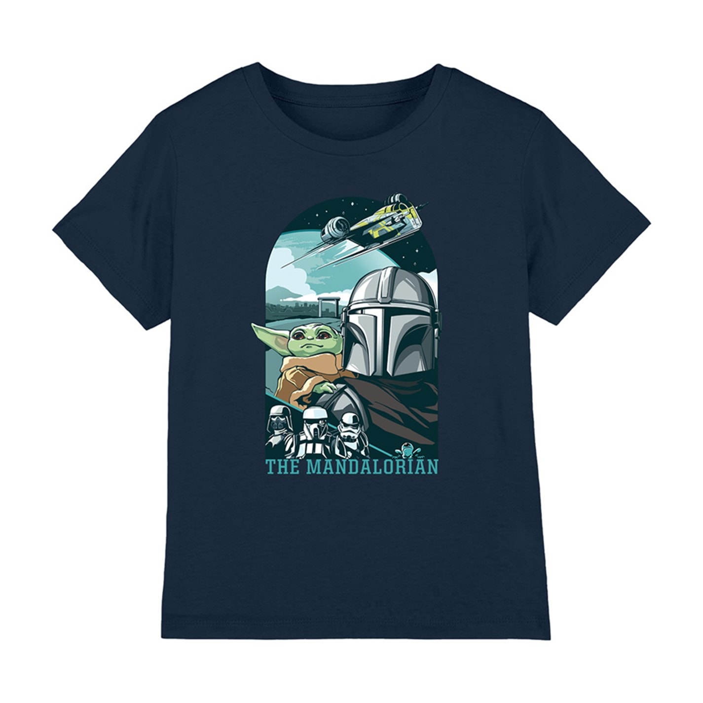 Star Wars | The Mandalorian And Grogu Razor Crest Kids T Shirt
