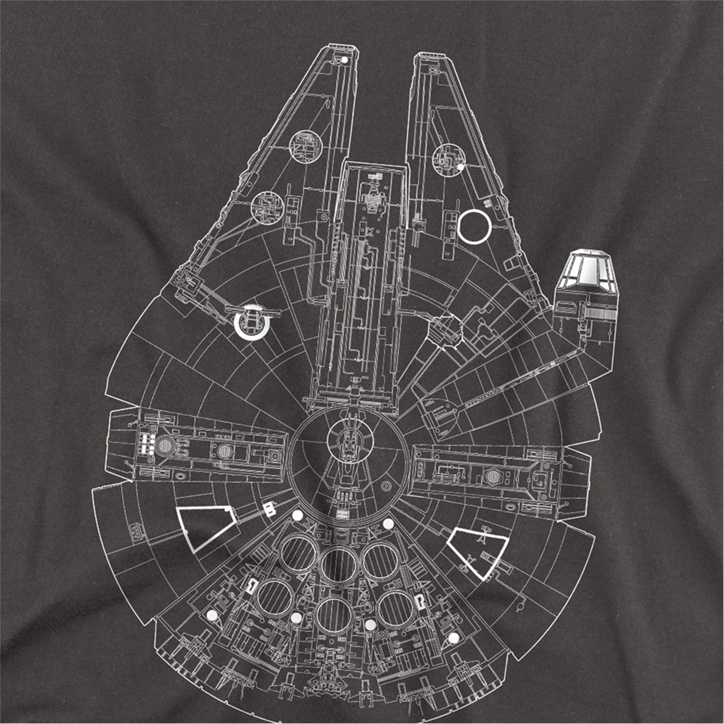 Star Wars Millennium Falcon Langarmshirt – Blue Shadow, Offizielles Merchandise