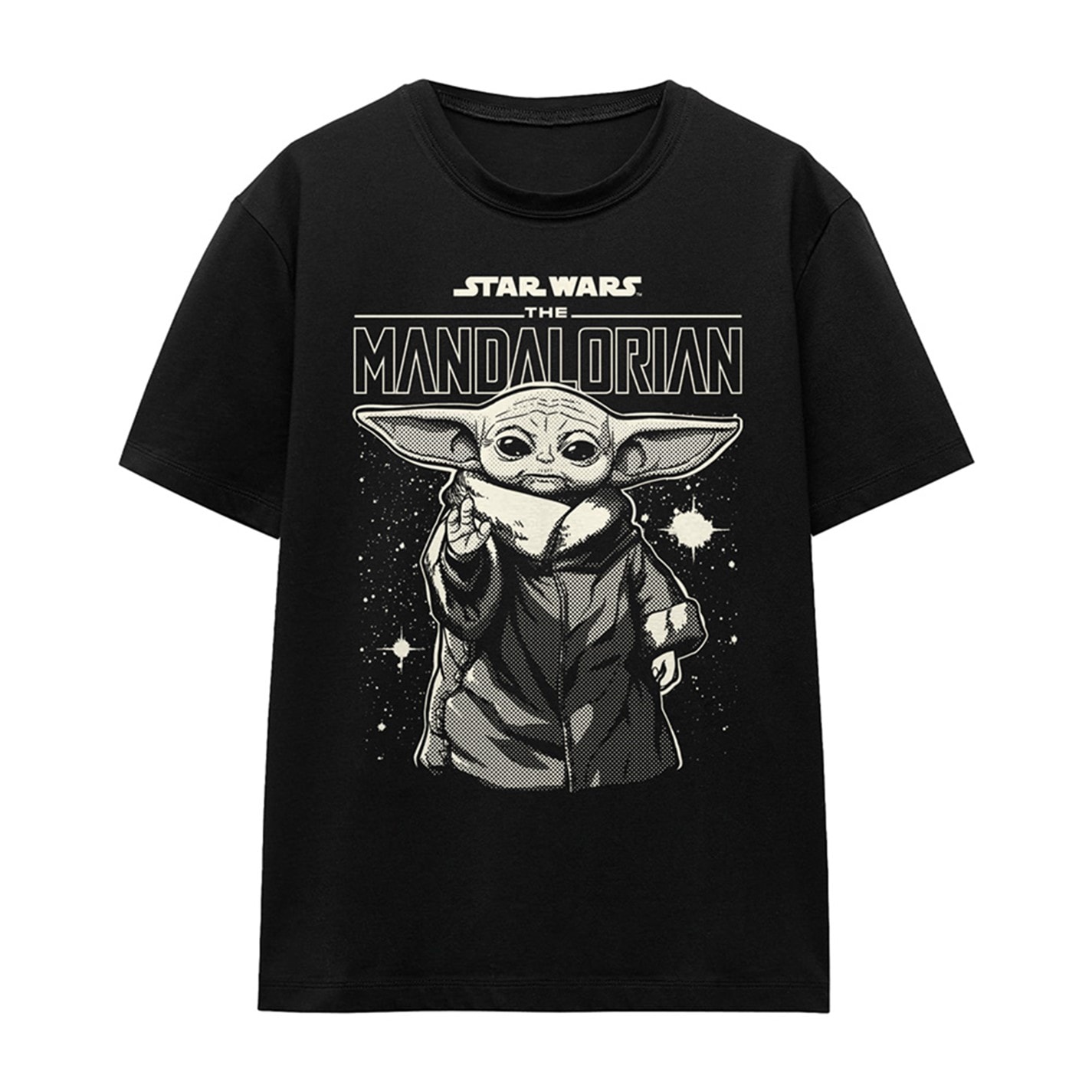 STAR WARS MANDALORIAN GROGU Tシャツ L Star Wars | The Mandalorian Grogu In The Stars T Shirt Black