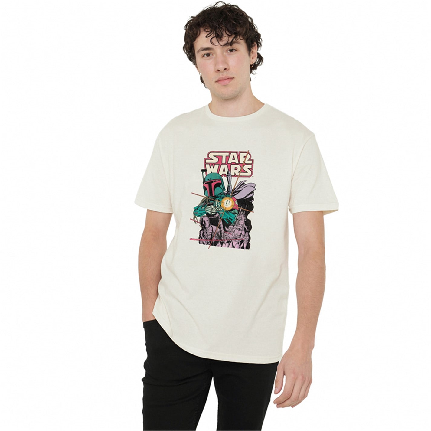Star Wars | Star Wars Boba Fett Firing Line Mens Mens T-Shirt