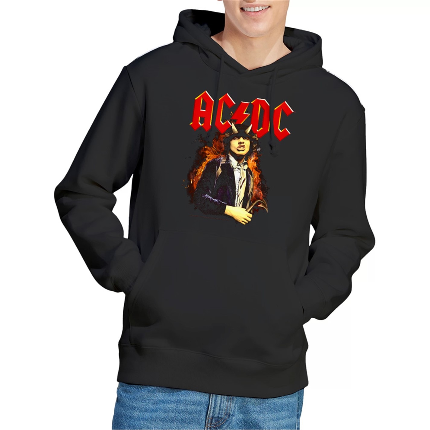ACDC | AC DC Fire And Horns Hoodie Black | Black | SportsDirect.com