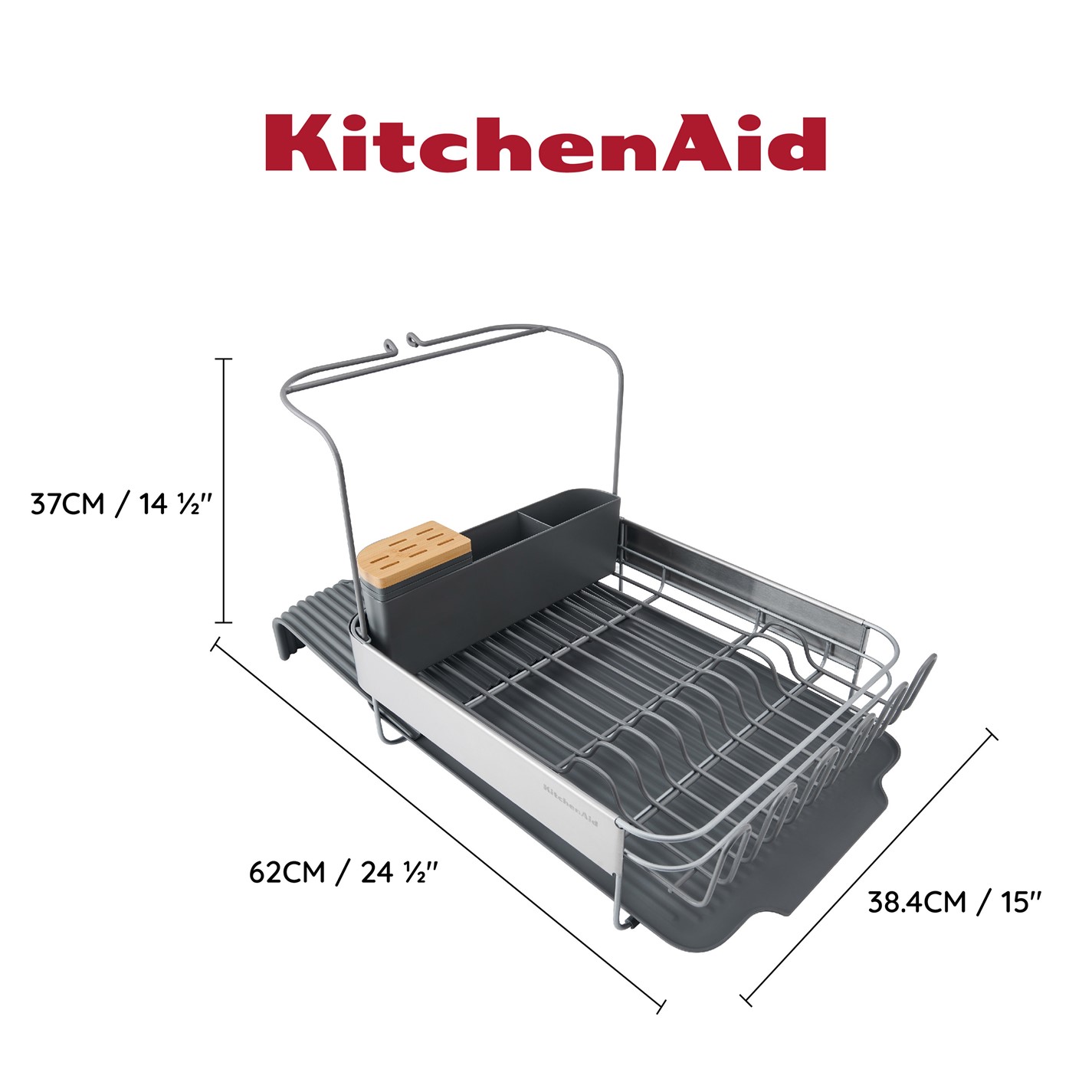 Kitchenaid Max Capacity Rack KitchenAid | KitchenAid Expandable Dish-Drying Rack | Grey ...