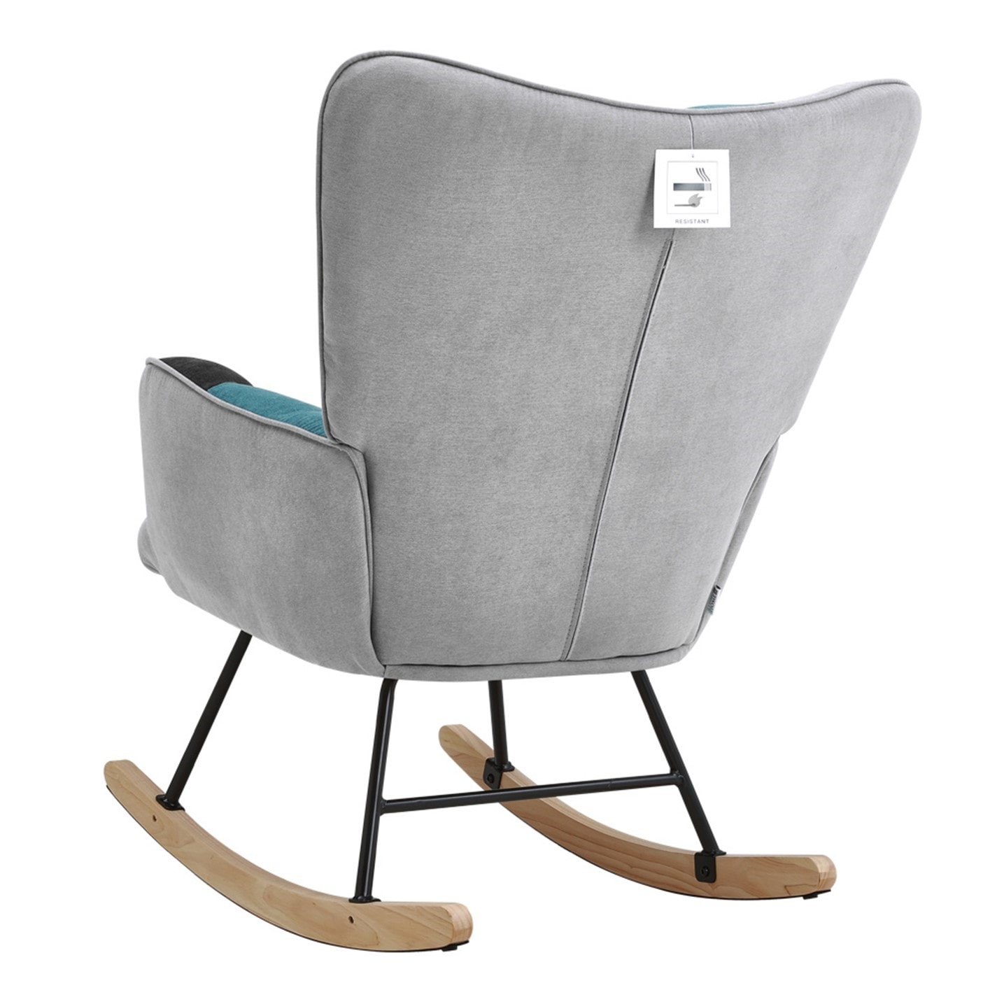 Kabinet UK | Tufted Upholstered Rocking Chair Multi | Black,Grey,Blue ...