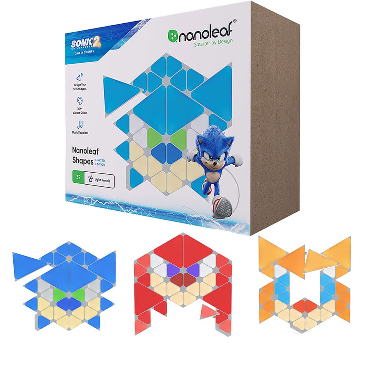 Nanoleaf Shapes Starter Kit 32PK Sonic Limited Ed | SportsDirect