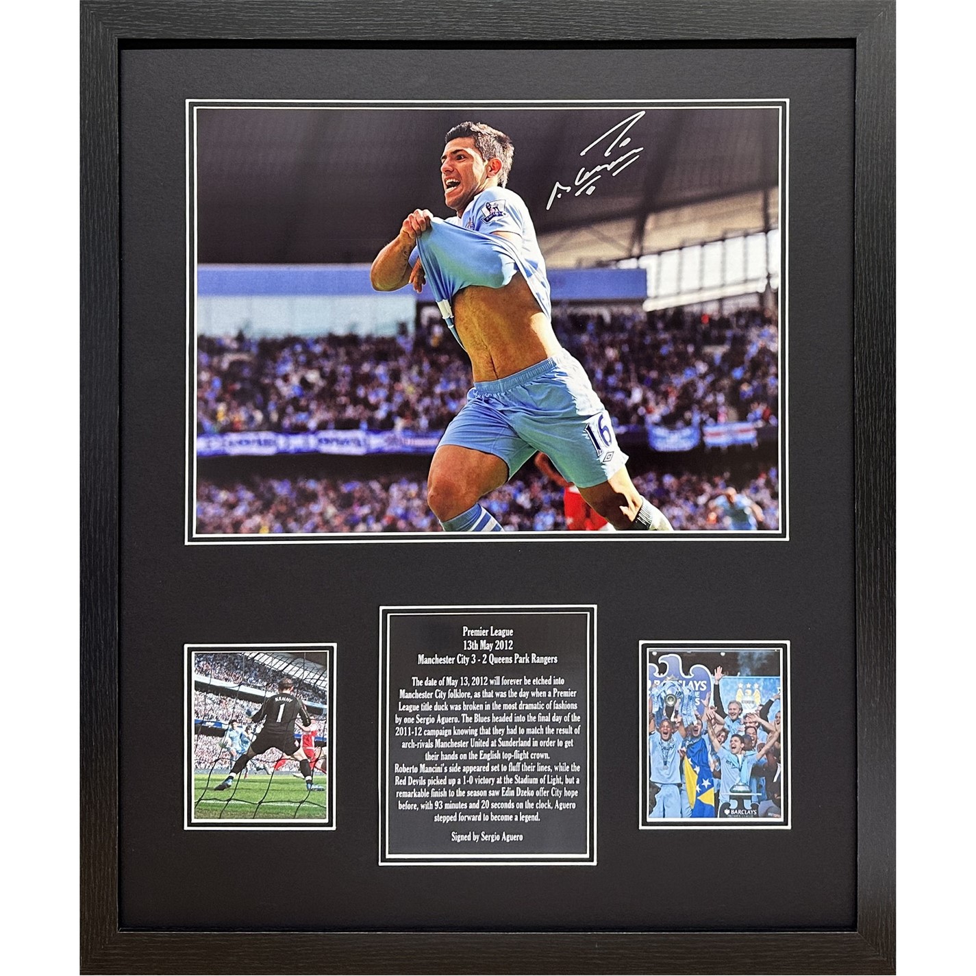 Photo de Manchester City signée par Sergio Aguero : 93