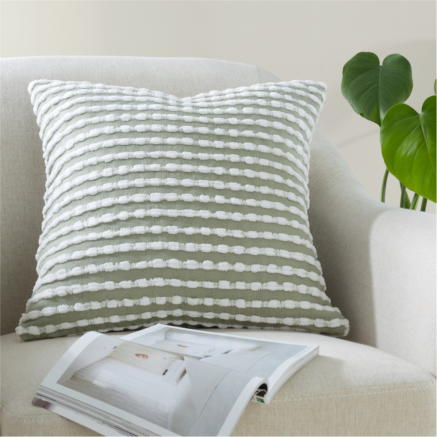 Catherine Lansfield Zero Twist Cotton Hand Towel In Sage