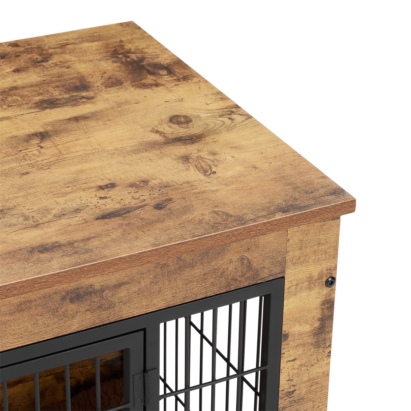 KIDKID PET | Farmhouse Style Dog Crate | Brown | SportsDirect.com - Farmhouse Live Edge Dog Crate Decor