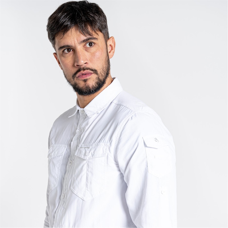 Camicia Uomo Craghoppers Nosilife Adventure LS - Manica Lunga, Protezione Solare UPF 40+ E Antizanzare, Leggera E Traspirante