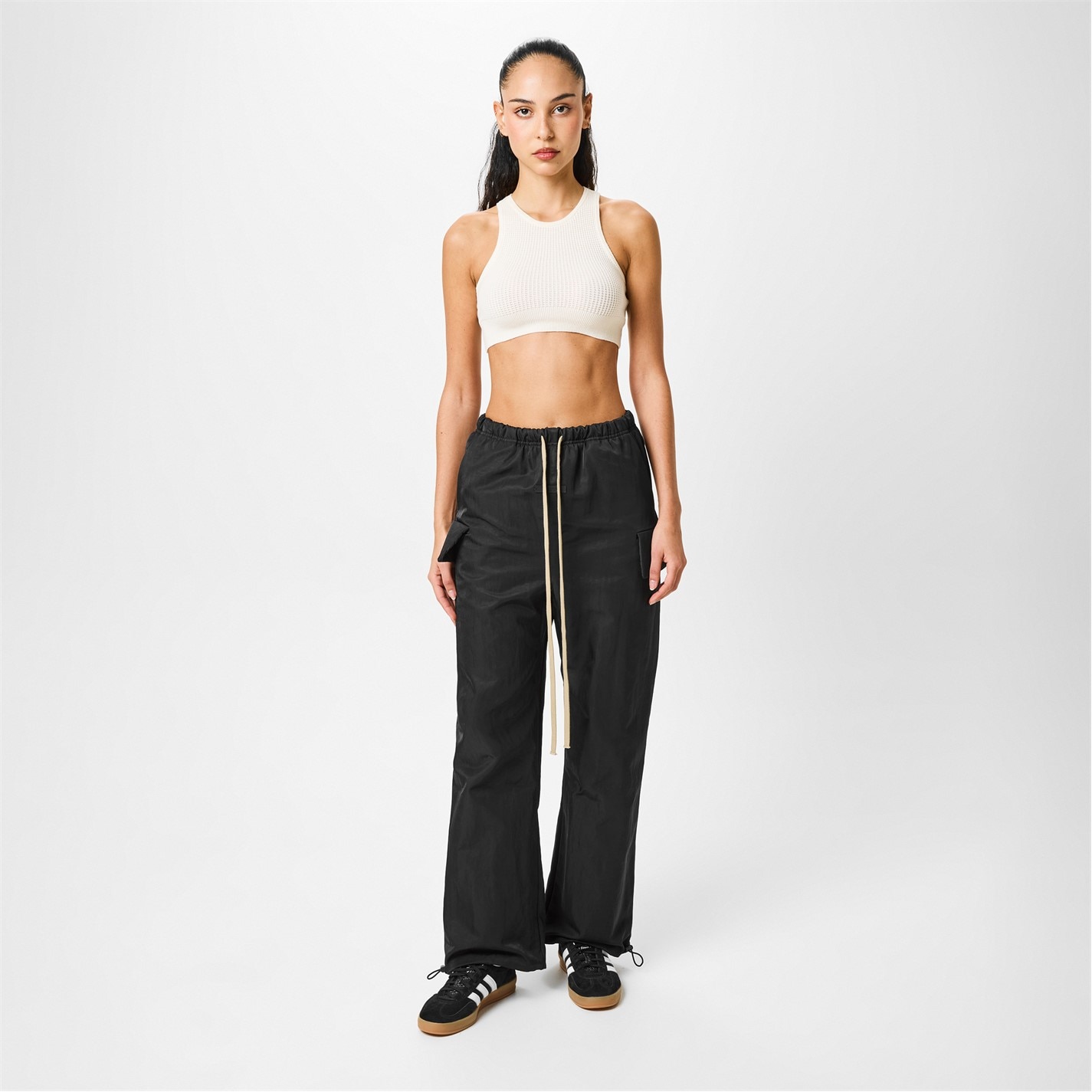 FEAR OF GOD ESSENTIALS | Nylon Cargo Trousers | Black
