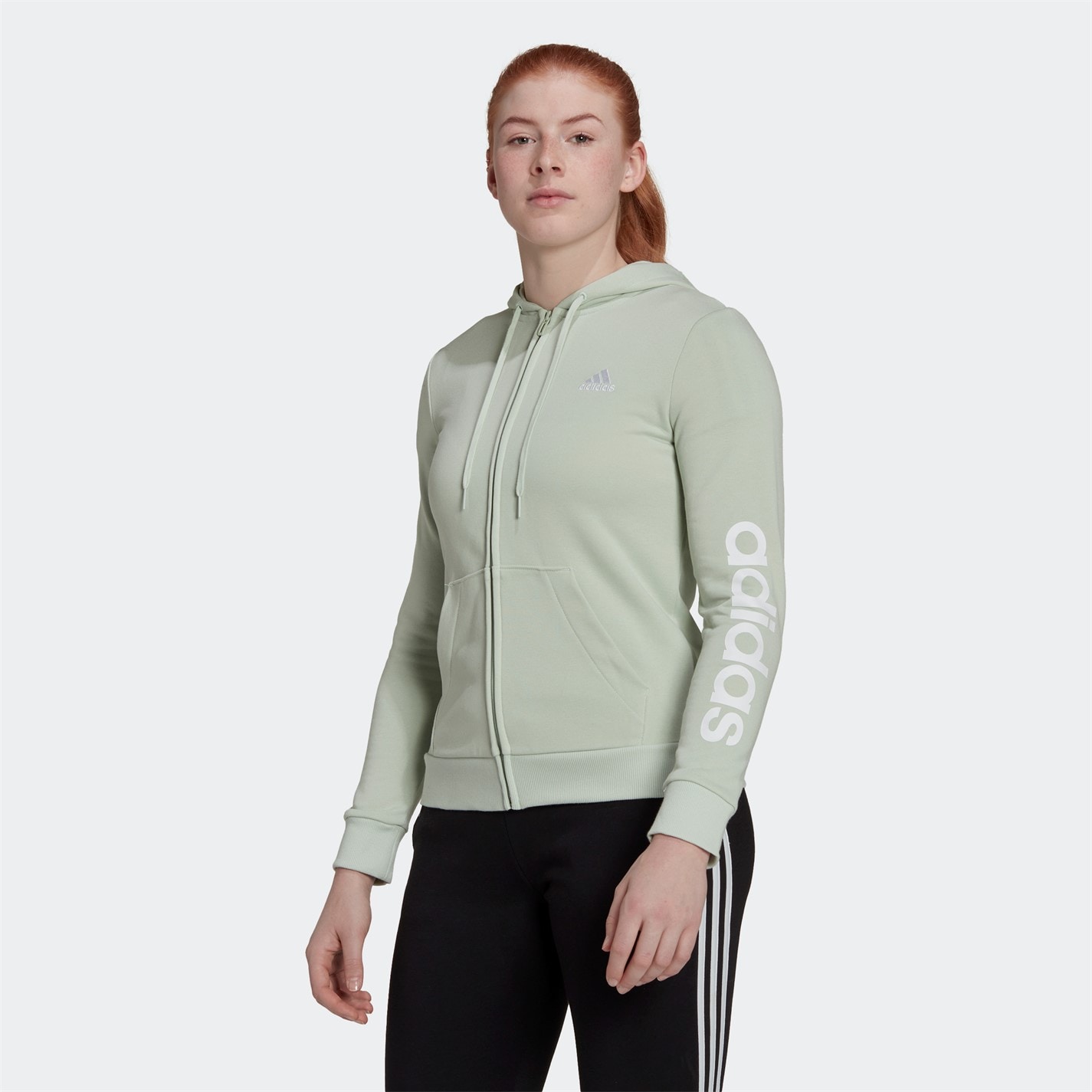 Essentials Logo Full-Zip Hoodie Womens 