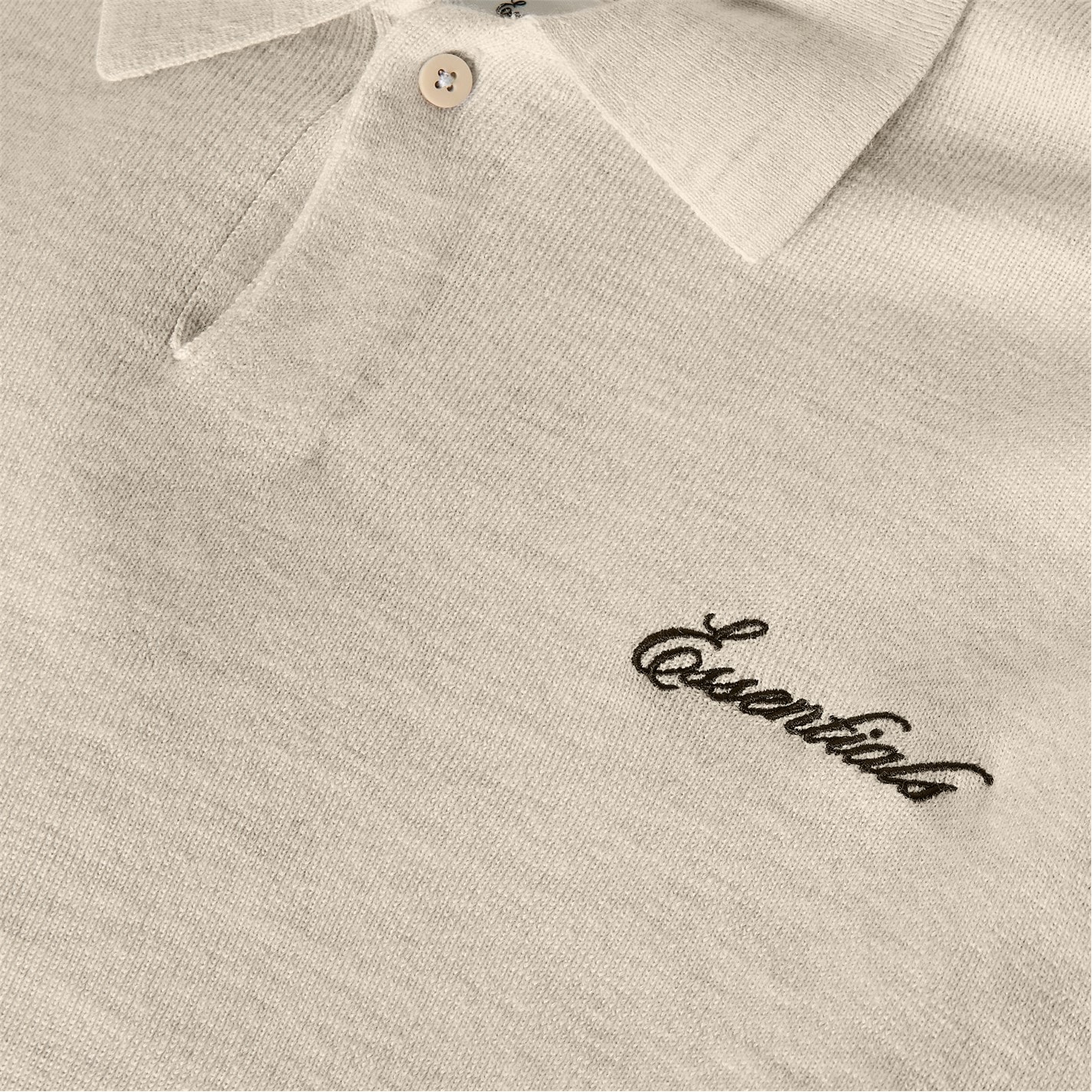 FEAR OF GOD ESSENTIALS | Men's Short Sleeve Polo Shirt | Oatmeal