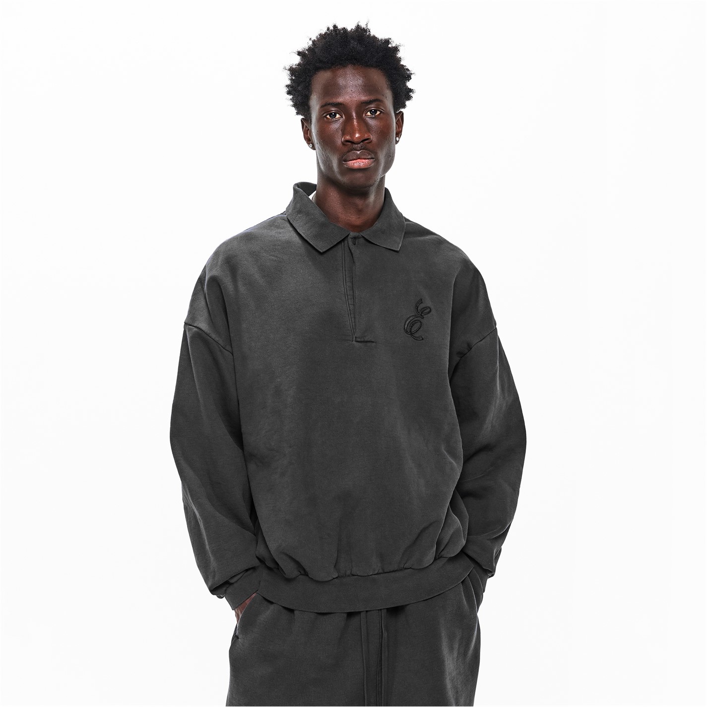 FEAR OF GOD ESSENTIALS | Men's Long Sleeve Polo Shirt | Long