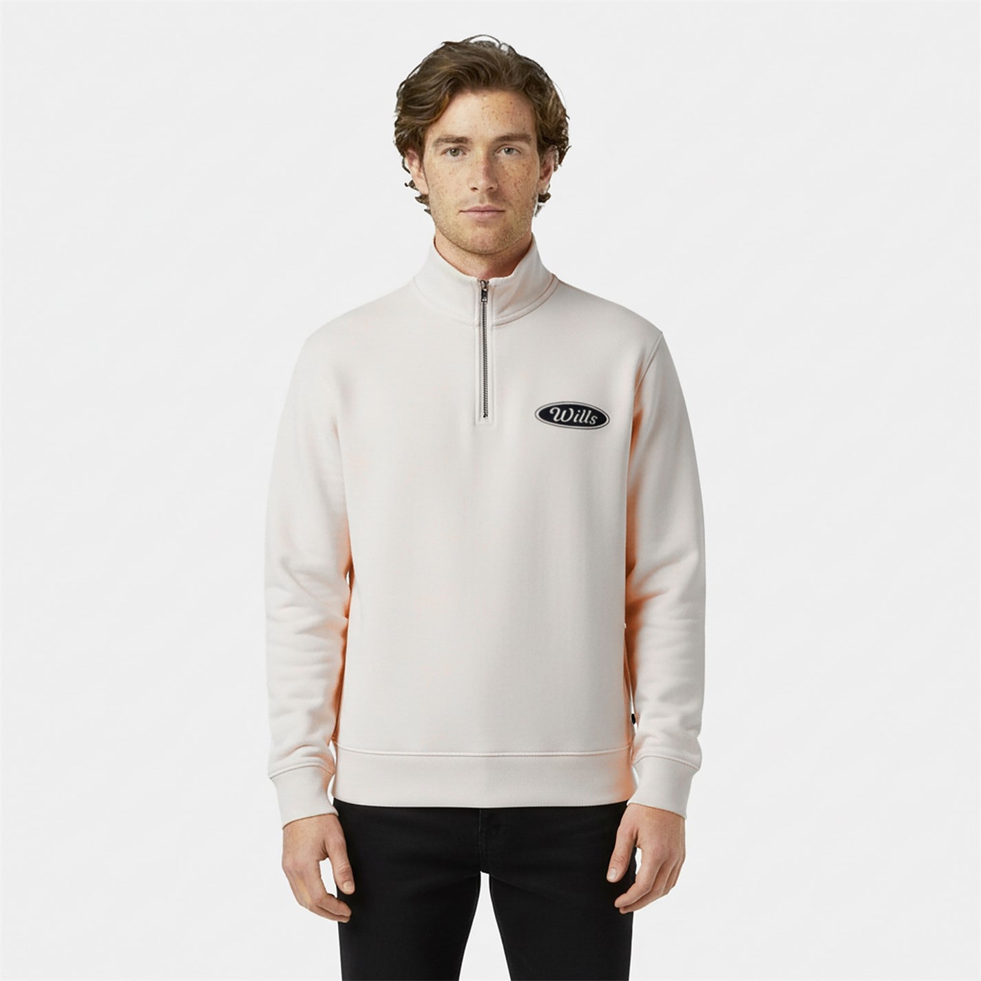 Jack Wills Men's Americano Cotton Long Sleeve Oversized Fit 1/4