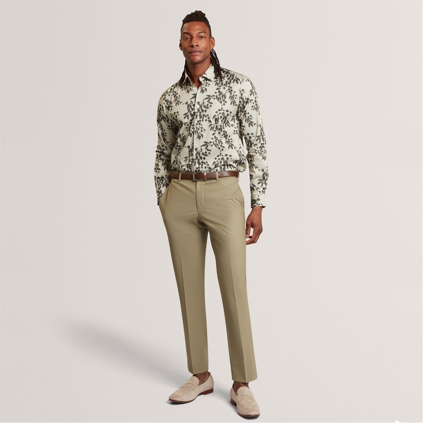 ted baker mens dress shirts TED Baker Men's Premium Non-Iron Dress Shirt - Blue