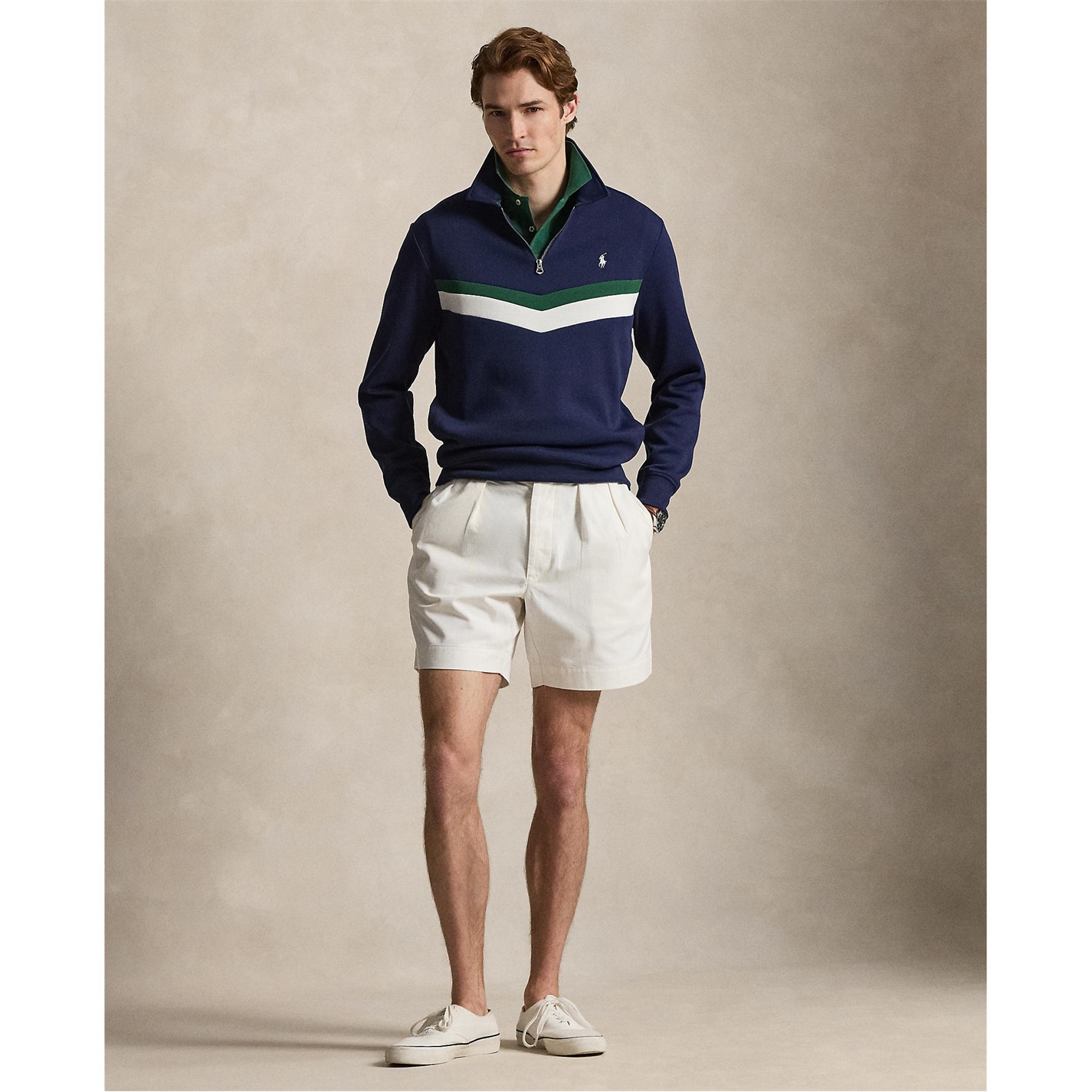 Polo Ralph Lauren | Men's Quarter Zip Fleece | Newport Navy