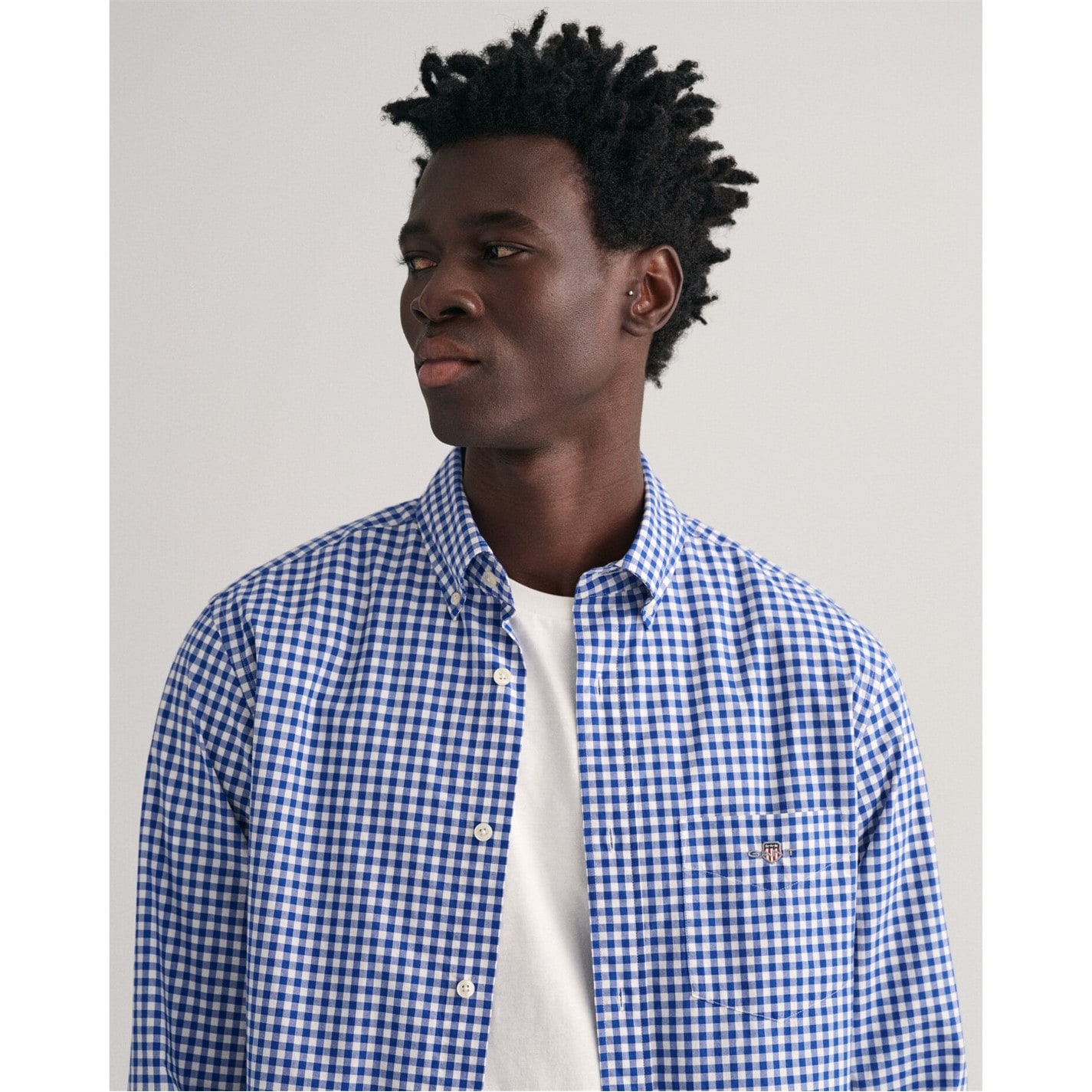 Gansett Poplin Crop Shirt Mini Black Gingham