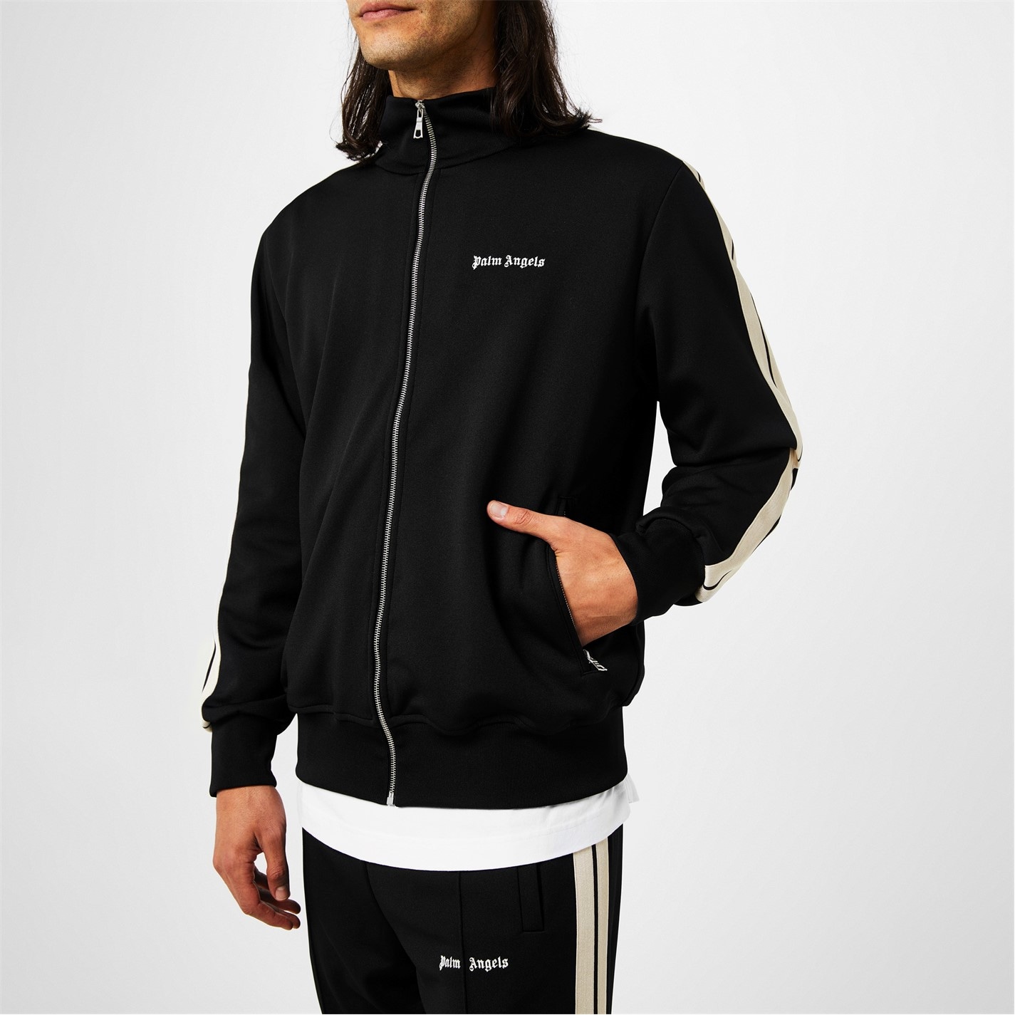 PALM ANGELS | Classic Tracksuit Jacket | Black/White