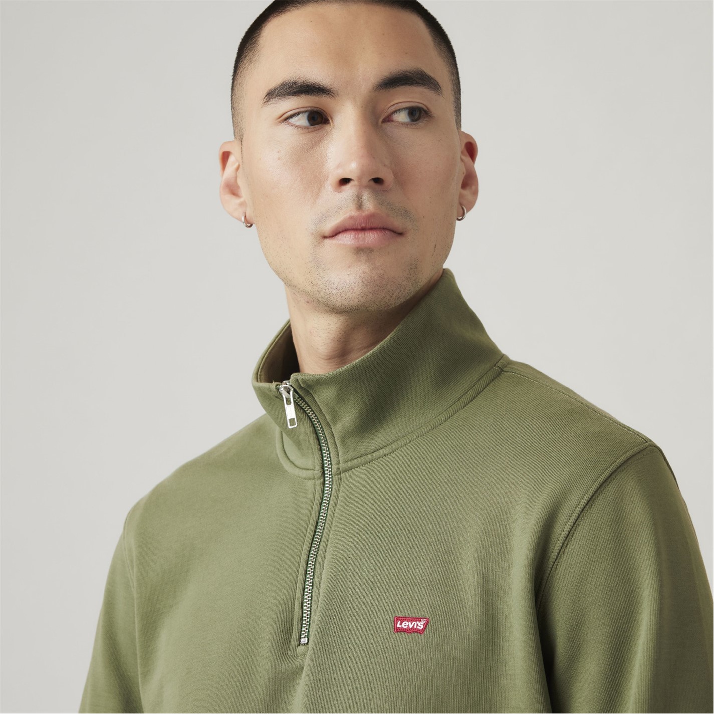 Levis Levis Original Hm 1/4 Zip Moss Olive | SportsDirect.com USA