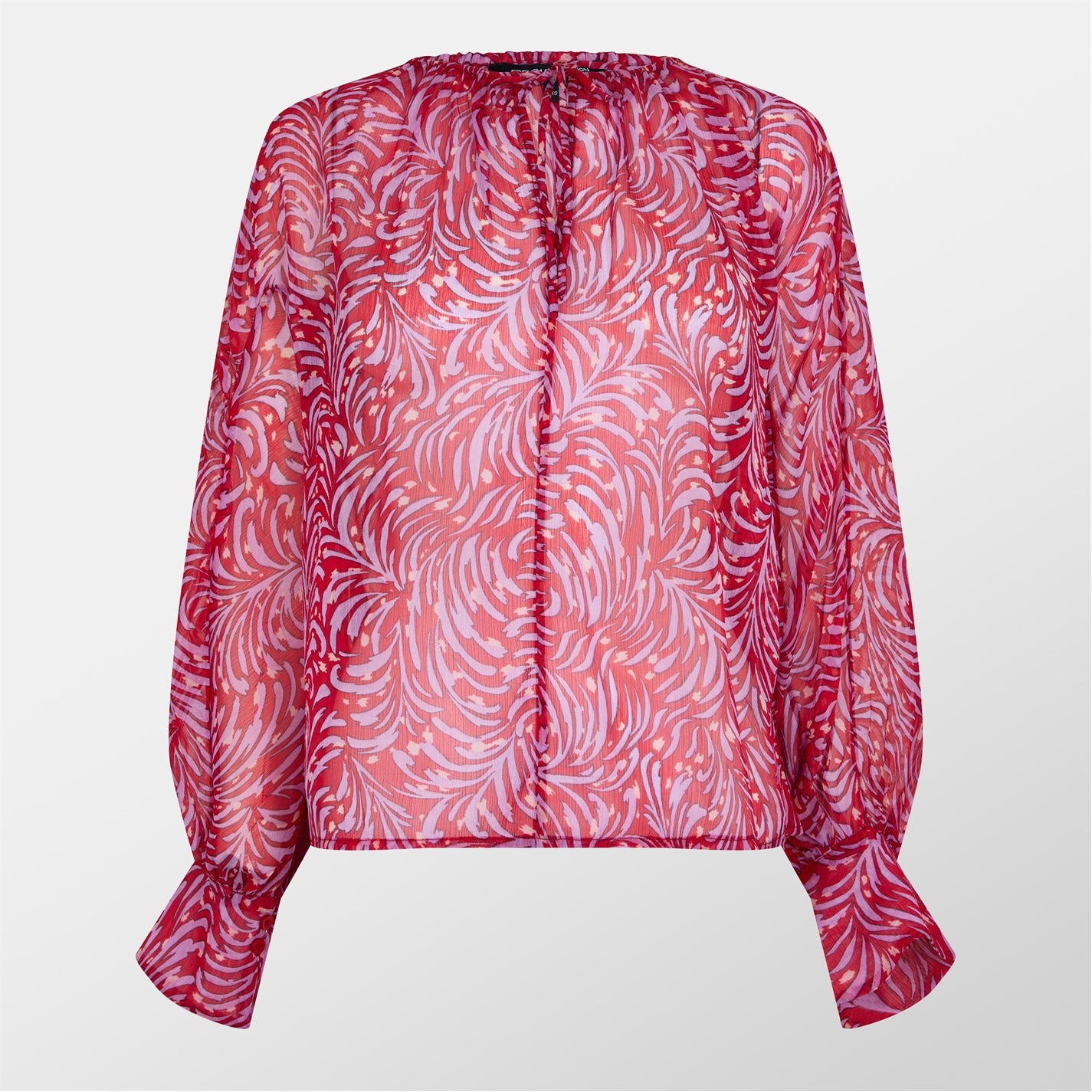 Sheer chiffon puff-sleeve blouse | Icône