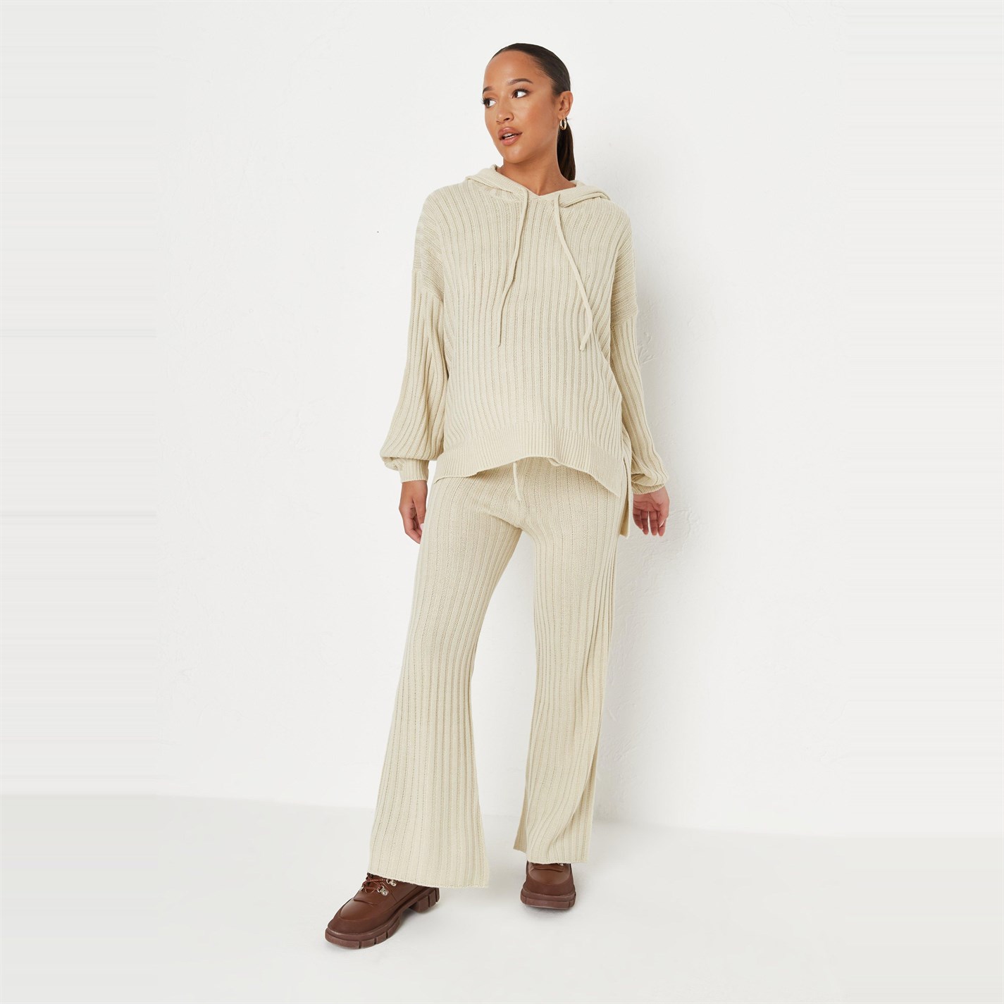 Missguided | Rib Wide Leg Knit Maternity Trousers | Knitted Trousers |  SportsDirect.com