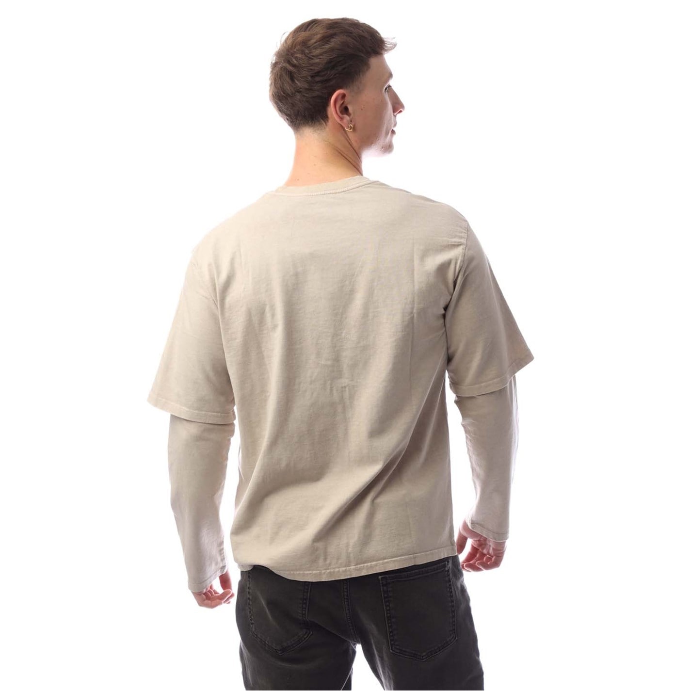 Levis Men's Twofer Garment Dye Feather Long Sleeve T-Shirt