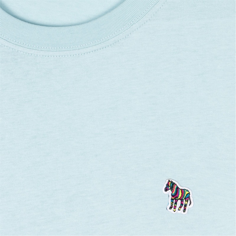 PS By Paul Smith T-Shirt Uomo In Cotone Biologico – Maglia Con Zebra, Blu Marino, Taglia XL