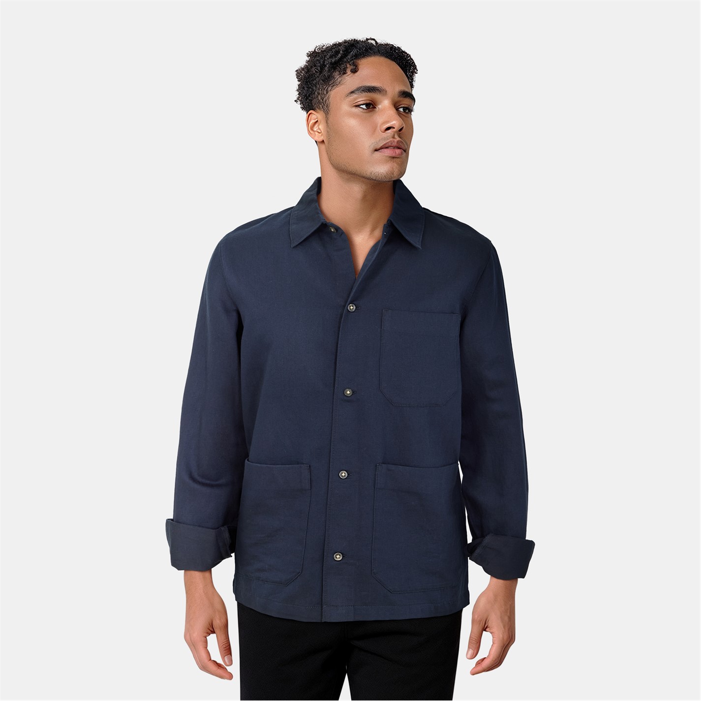 Lyle and Scott | Men's Linen Blend Long Sleeve Oversized Fit