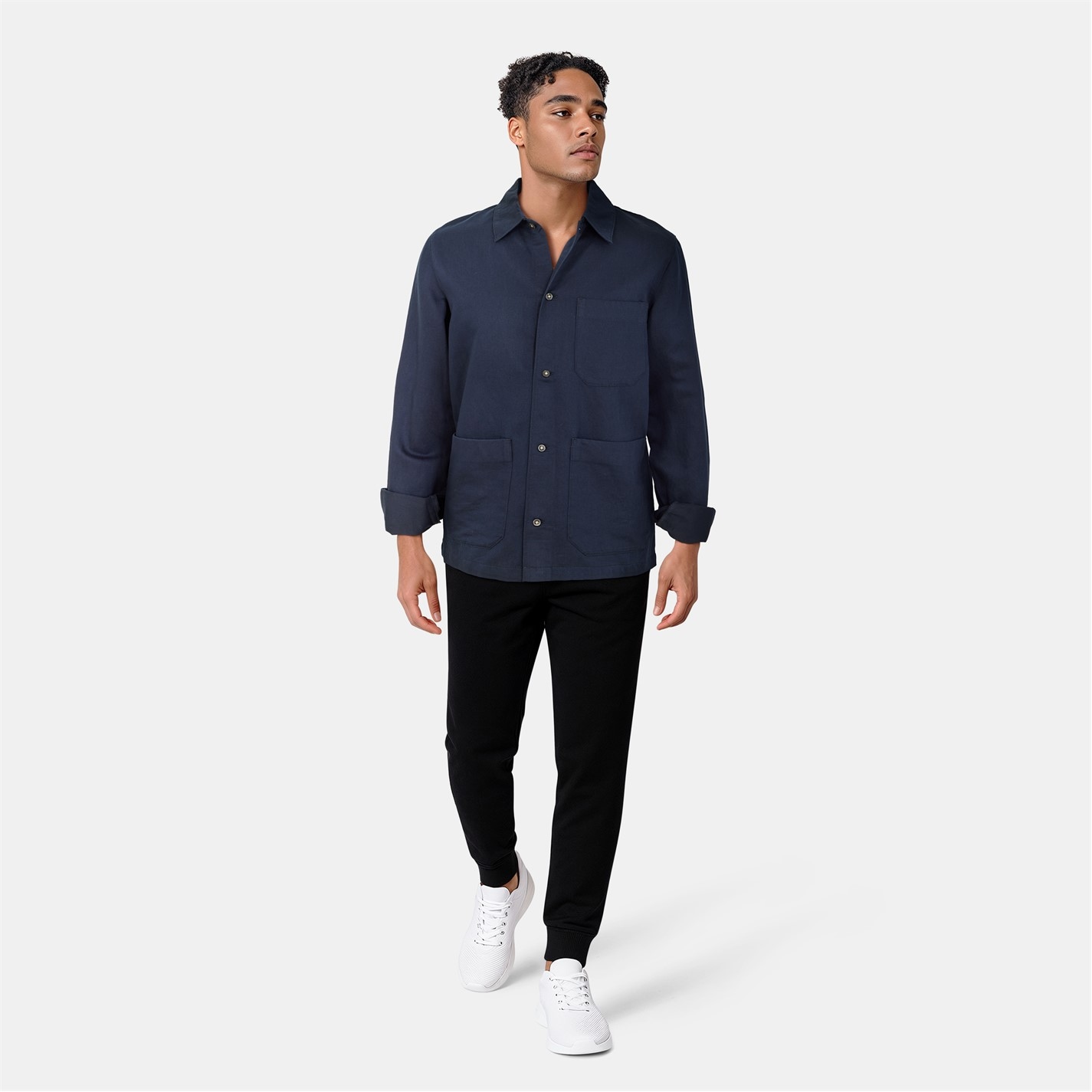 Lyle and Scott | Men's Linen Blend Long Sleeve Oversized Fit