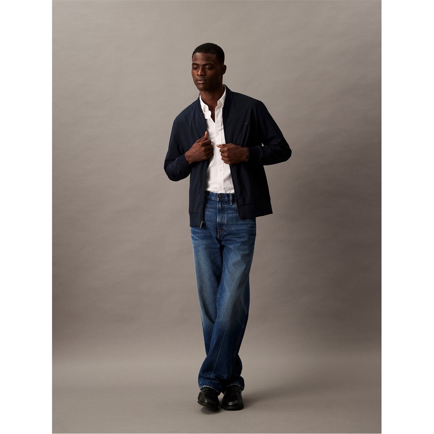 Calvin Klein Men's Matte Long Sleeve Bomber Jacket | SportsDirect