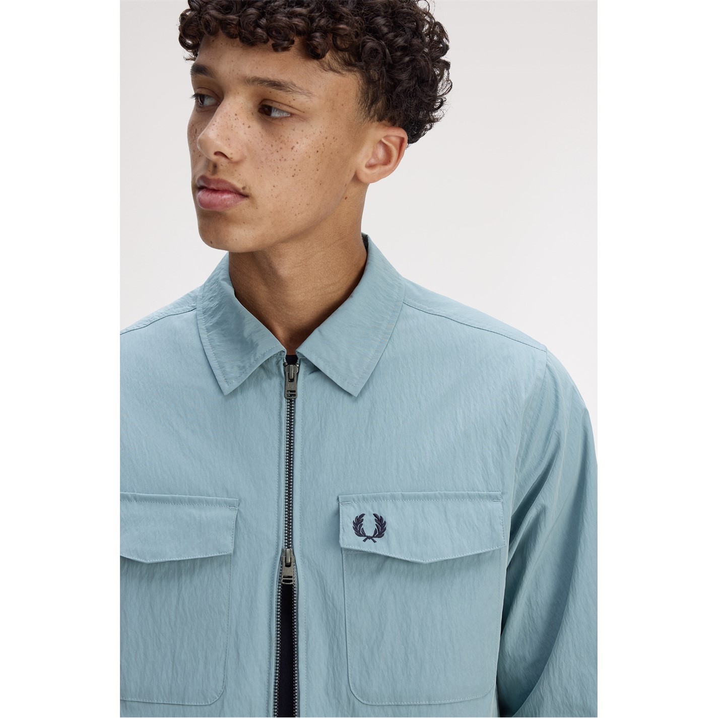 Fred Perry | Men's Long Sleeve Zip Overshirt | Overshirts