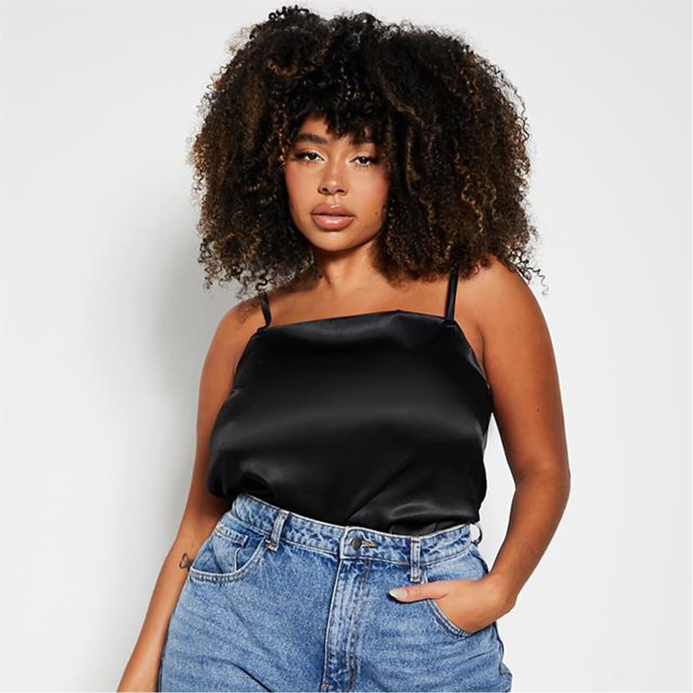 I Saw It First | Plus Size Cowl Neck Satin Top | Cami Vests |  SportsDirect.com